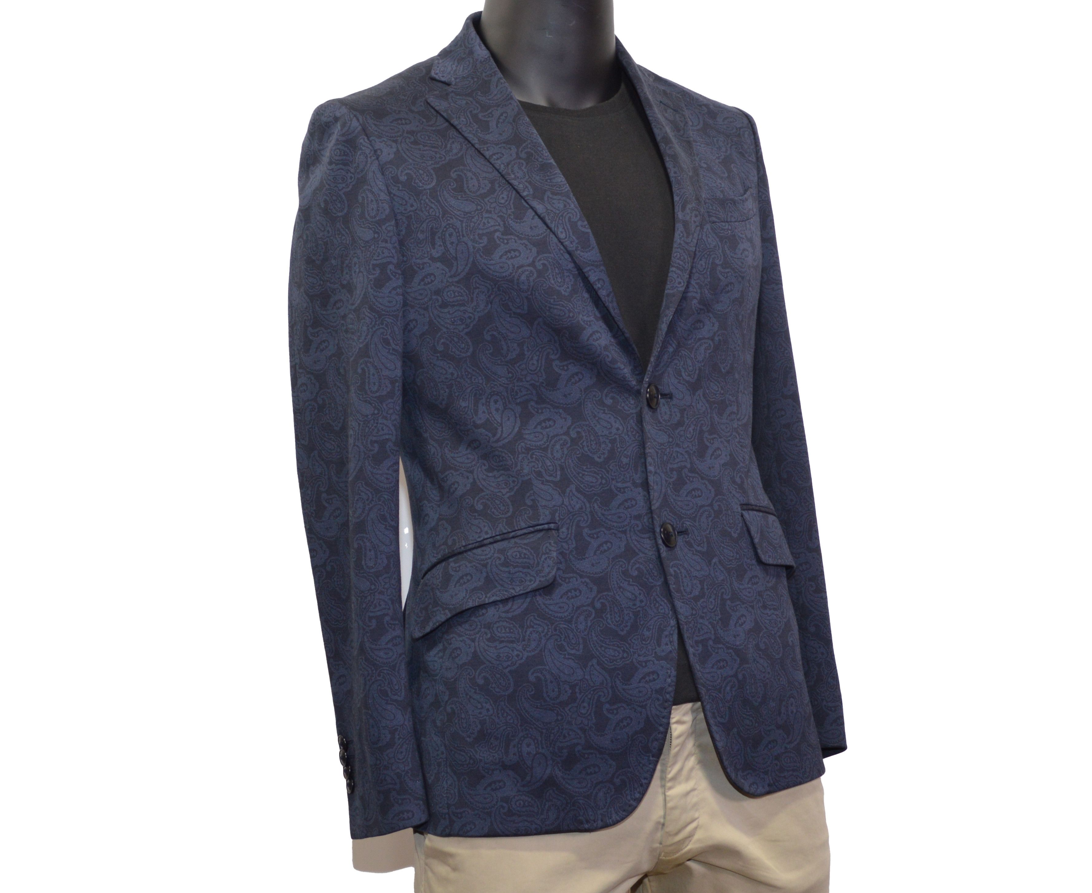 Etro Men's ETRO New Jersey Blazer 40US/UK 50IT Blue Cotton Size 40R - 4 Thumbnail
