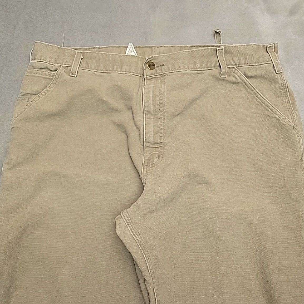 Carhartt VTG Carhartt Pants Mens 40x30 Khaki Dungaree Canvas Carpenter Faded B11 DES Size US 40 / EU 56 - 3 Thumbnail