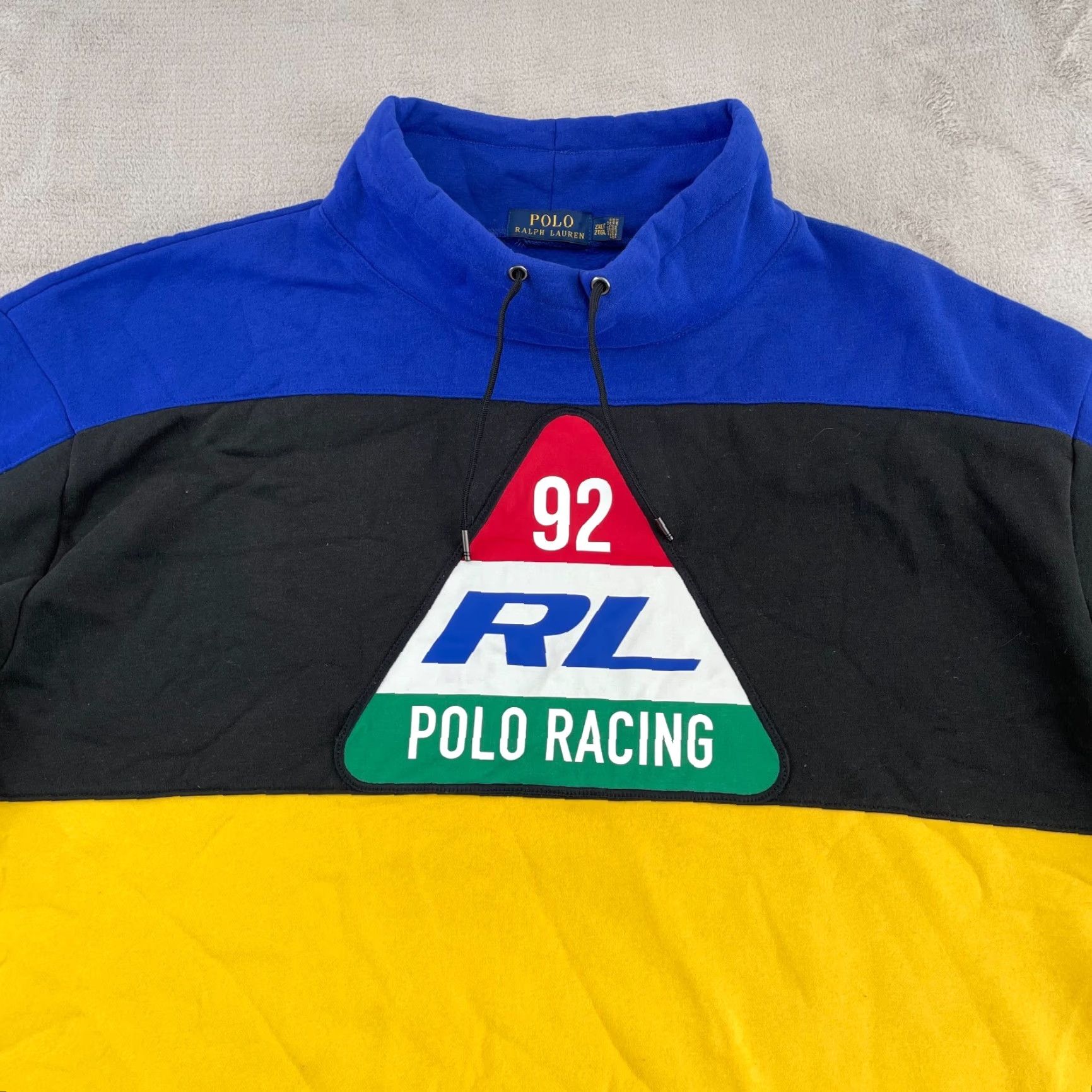 Polo Ralph Lauren Polo Ralph Lauren 92 Racing Sweatshirt Men 2XLT Multi ColorBlock PRL1 Funnel Shirt Pullover Cars Designer Graphic Print Racing Mens Blue 90s Size US XXL / EU 58 / 5 - 2 Thumbnail