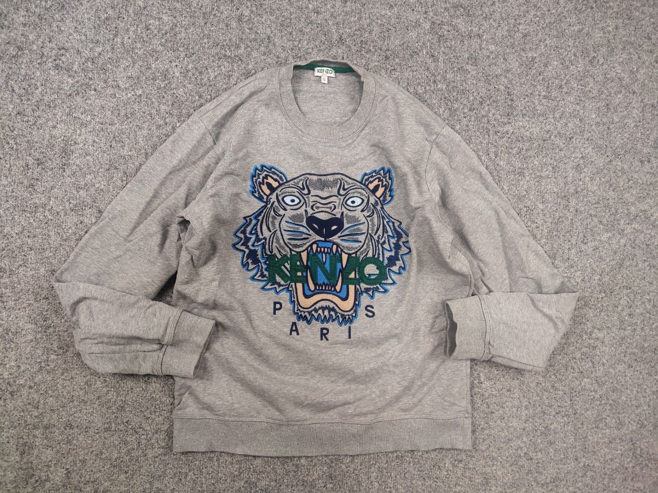 Kenzo Kenzo Paris Japan Embroidered Logo Tiger Crewchek Sweatshirt Size US S / EU 44-46 / 1 - 9 Thumbnail