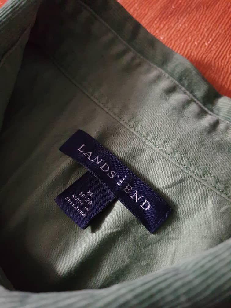 Lands' End Lands End Cudroy green Colour Shirt Size XL / US 12-14 / IT 48-50 - 2 Thumbnail
