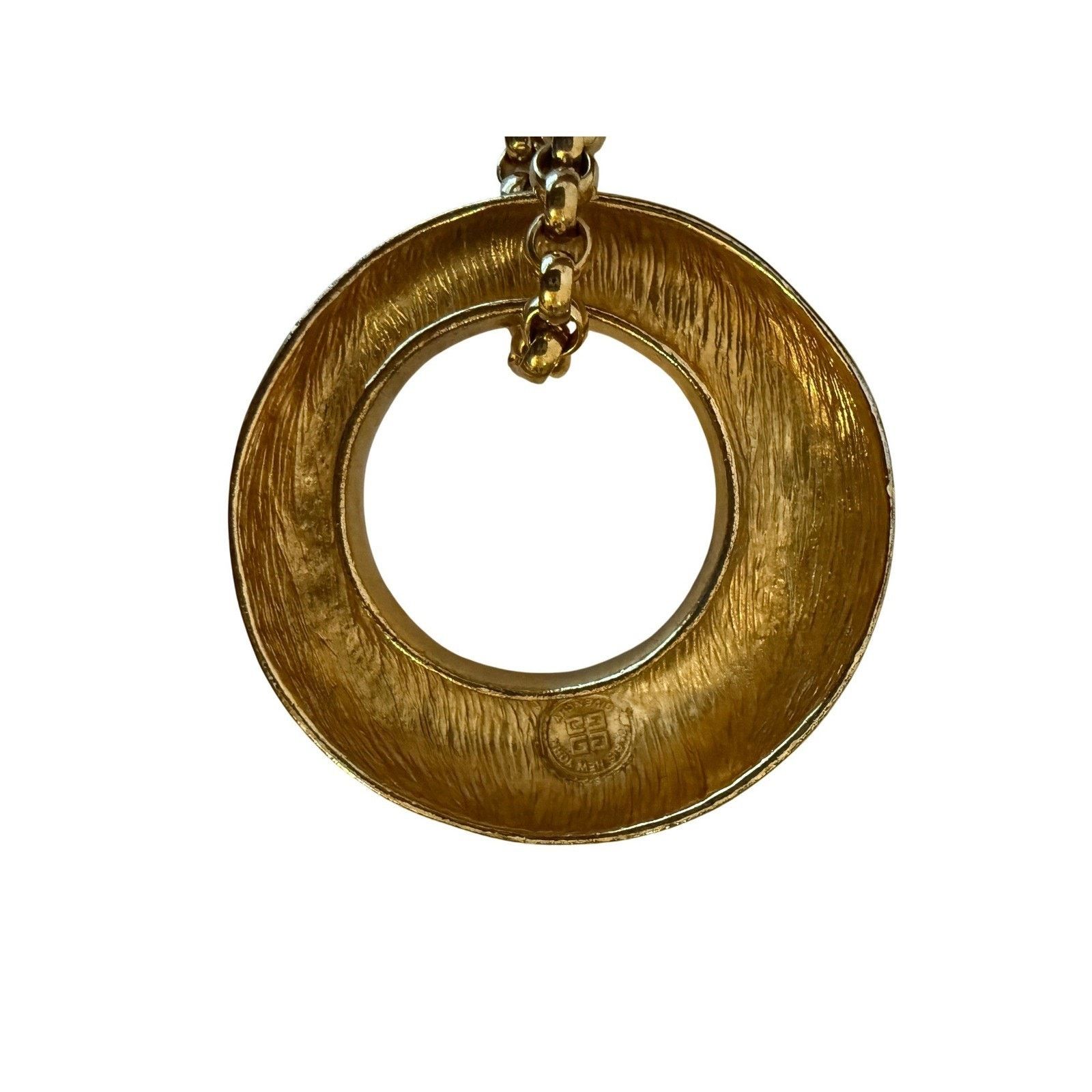 Givenchy Vintage 80s Givenchy Necklace Gold Tone Double Chain Pendant Size 30 - 4 Thumbnail