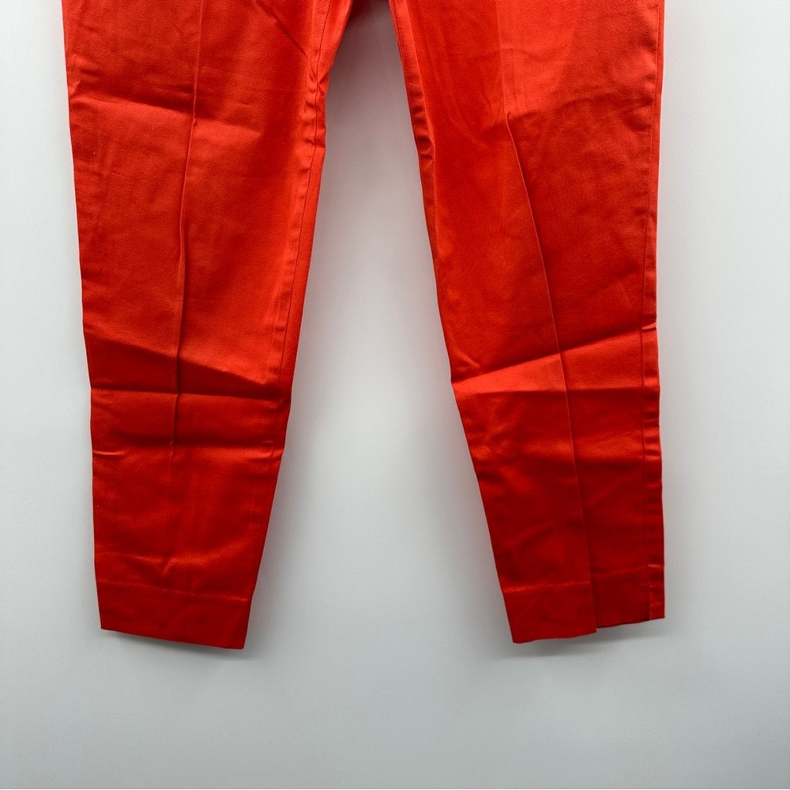 Trina Turk Trina Turk Bright Orange Mid Rise Straight Ankle Dress Pants Size 30" / US 8 / IT 44 - 3 Thumbnail