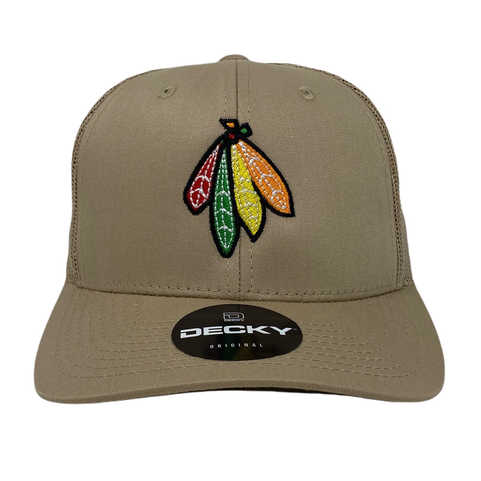 Other Indian Feather Bundle Trucker Hat in Khaki Size ONE SIZE - 3 Thumbnail