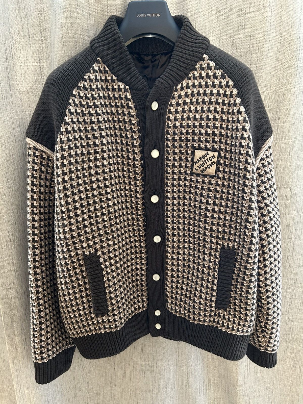 Louis Vuitton Louis Vuitton Marque Déposée Knit Varsity Cardigan Jacket Size US L / EU 52-54 / 3 - 1 Thumbnail