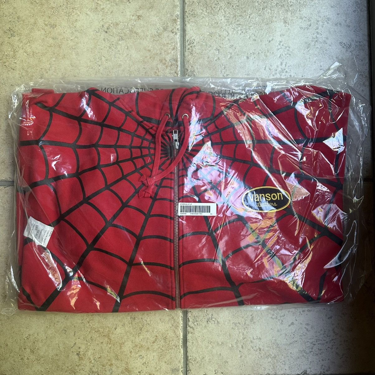 Supreme × Vanson Leathers Supreme Vanson Leathers Spider-Man Zip Up Red Size XXL Size US XXL / EU 58 / 5 - 1 Thumbnail