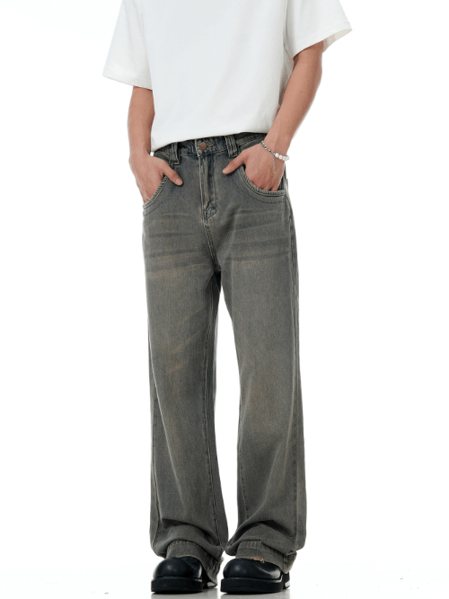 Japanese Brand × Jean American vintage dirty dyed distressed washed flared jeans Size US 32 / EU 48 - 2 Thumbnail