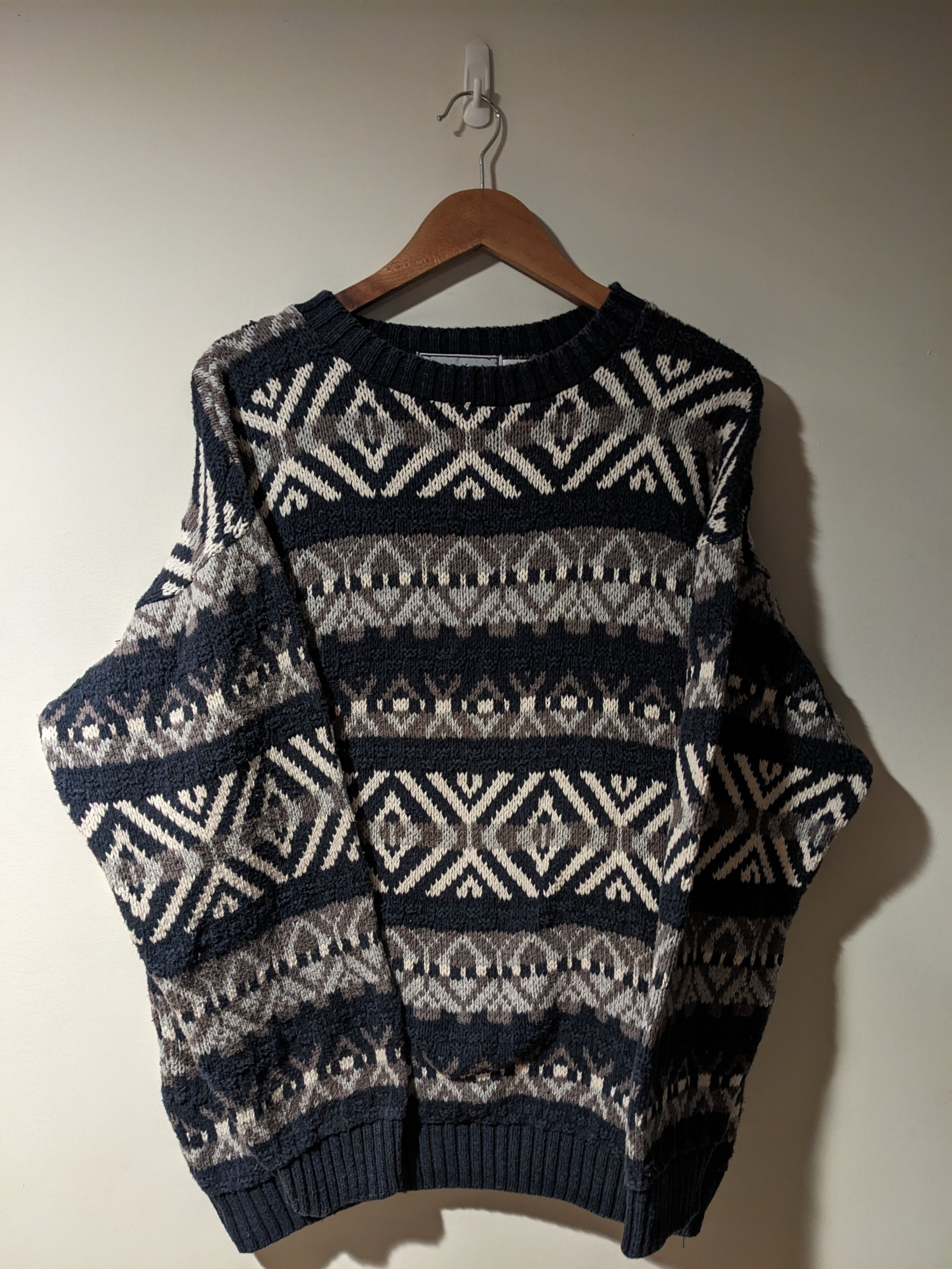 Other Vintage 90s Rittenhouse Square Blue Large Knitted Sweater Size US L / EU 52-54 / 3 - 1 Thumbnail