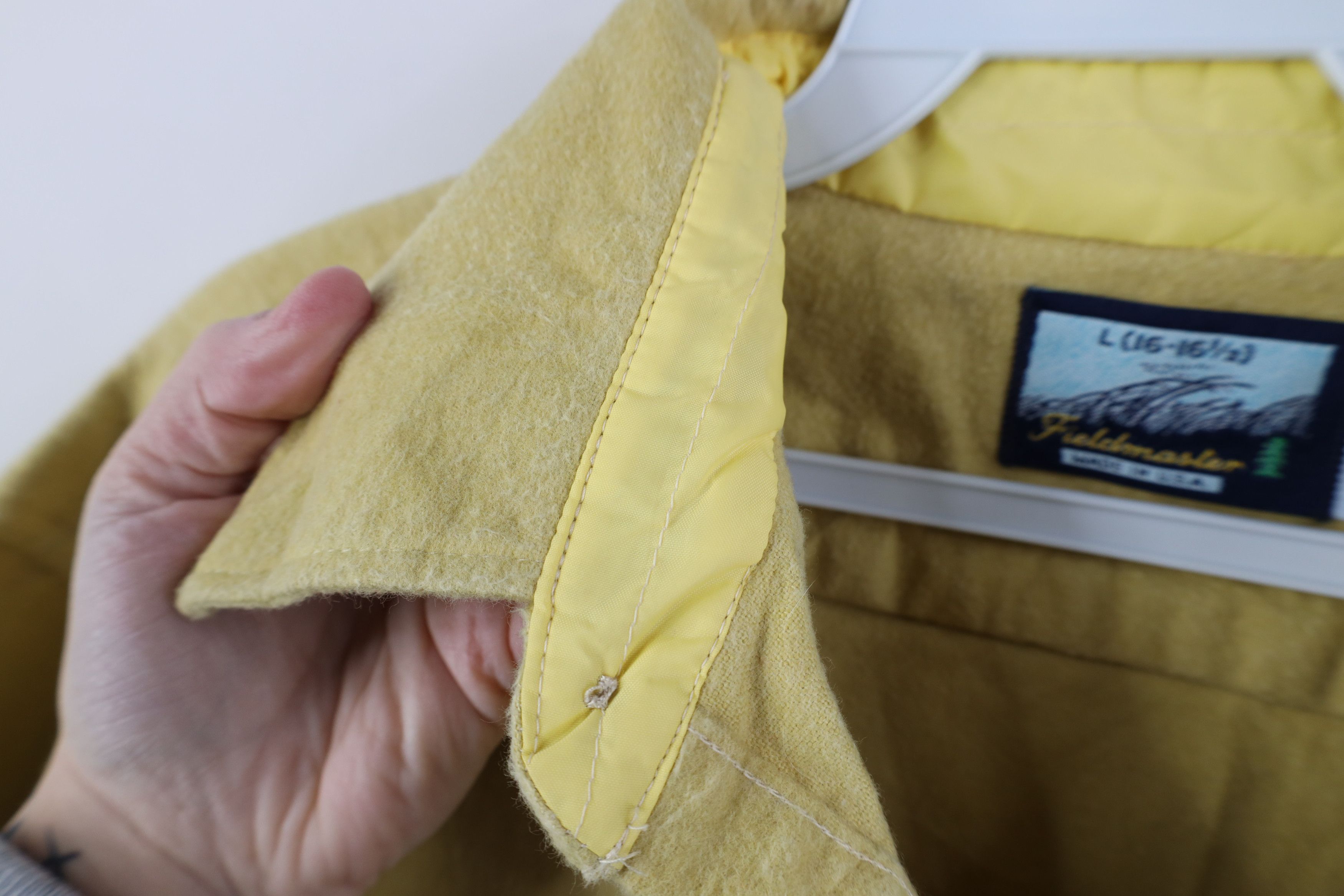 Vintage Vintage 70s Streetwear Chamois Cloth Button Shirt Yellow USA Size US L / EU 52-54 / 3 - 7 Thumbnail