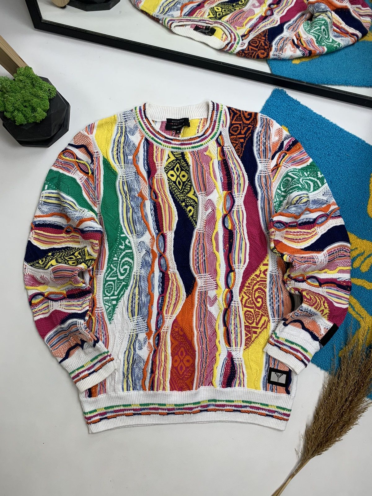 image of Carlo Colucci Rundhals Pullover Conteduca Heavy Knit, Men's (Size Medium)