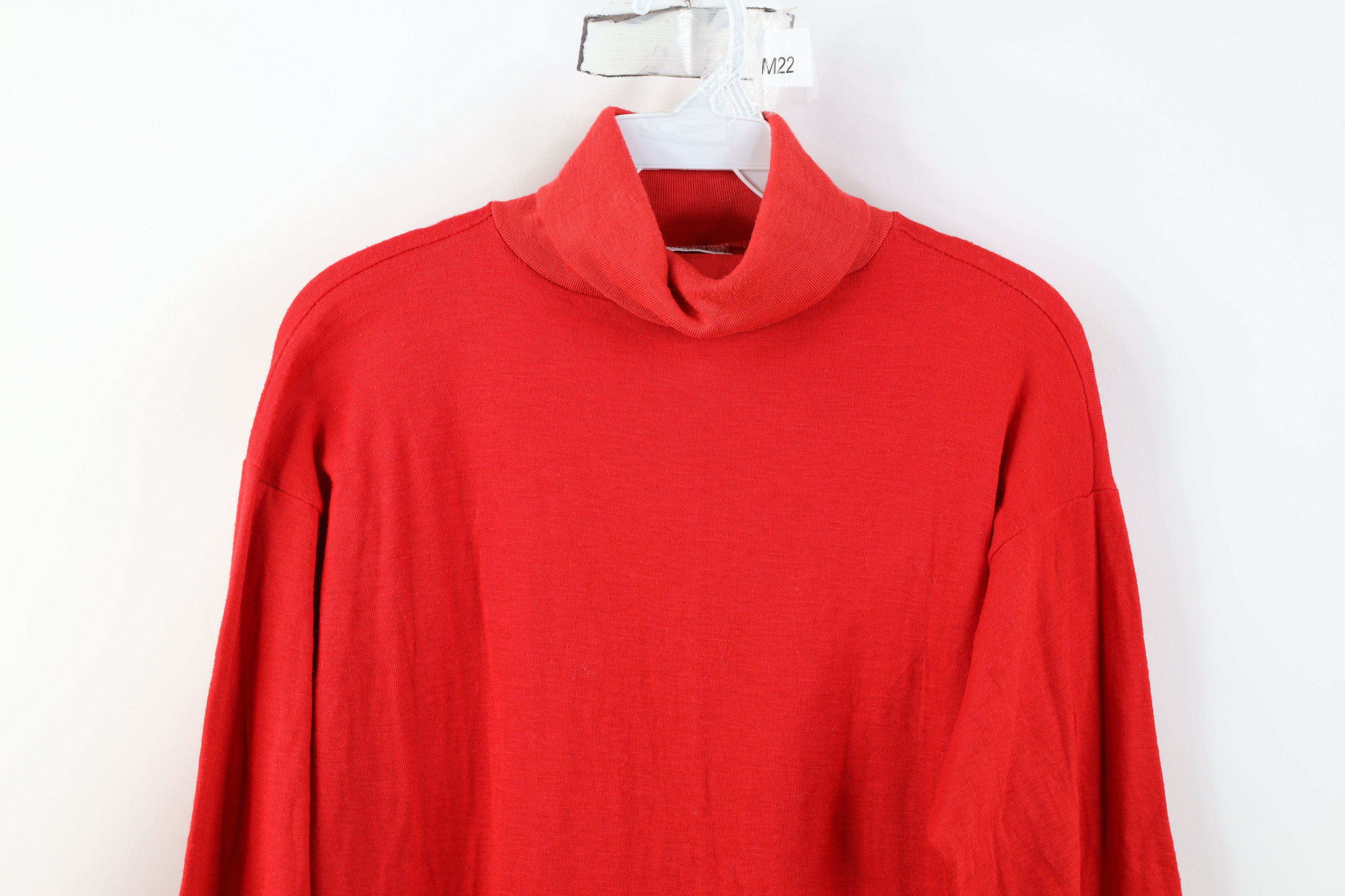 Vintage Vintage 70s Streetwear Thermal Knit Turtleneck T-Shirt USA Size US XL / EU 56 / 4 - 2 Thumbnail