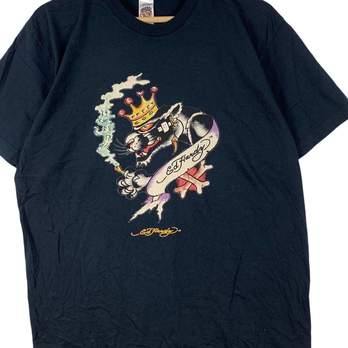 Ed Hardy ED HARDY CHRISTIAN AUDIGIER Black Panther Tee Shirt Top Size L / US 10 / IT 46 - 3 Thumbnail
