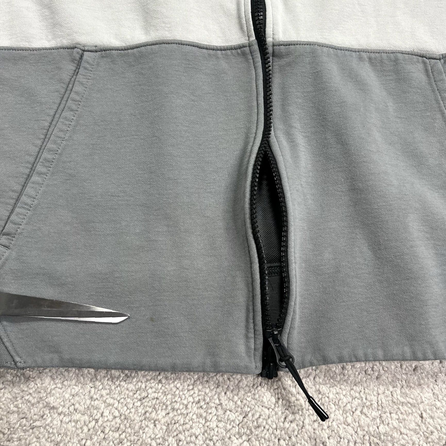 Nike Nike Hoodie Mens Large Gray Color Block Full Zip Sportswear Pockets Sweatshirt Size US L / EU 52-54 / 3 - 4 Thumbnail