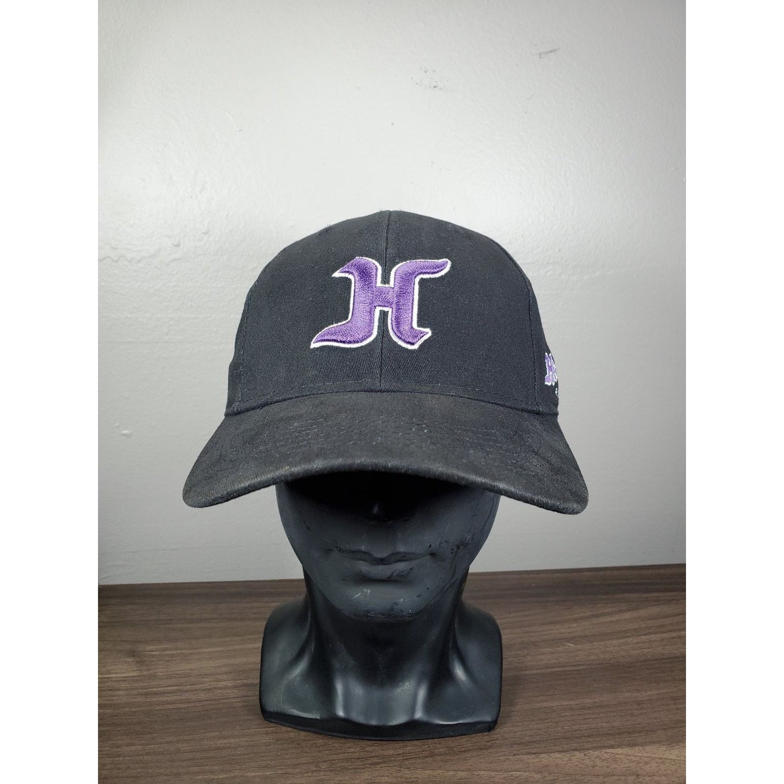 NASCAR Hoosier Racing Tire Hat L/XL Flex Fit Cap Black Purple Logo Size ONE SIZE - 3 Thumbnail