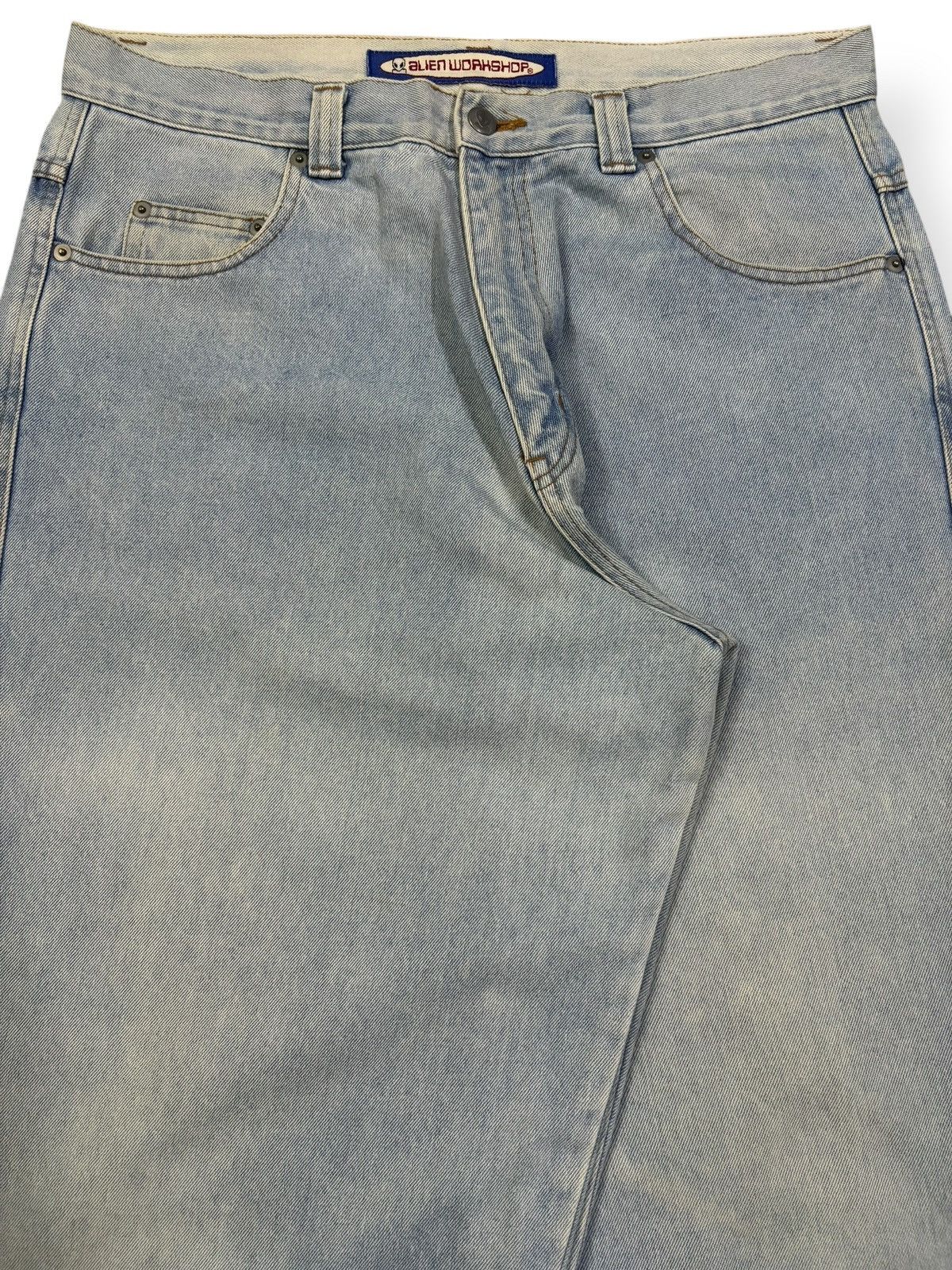 Alien Workshop Vintage 90s Alien Workshop Embroidered Logo Baggy Jeans Size US 34 / EU 50 - 4 Thumbnail