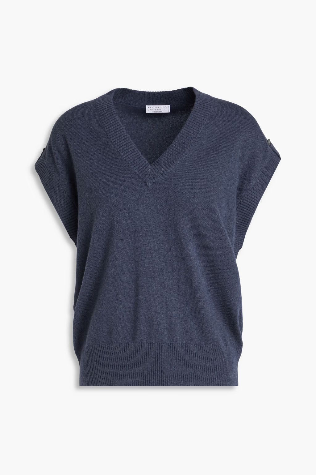 Brunello Cucinelli o1y0825 Cashmere Blend Sweater in Navy Blue Size XS / US 0-2 / IT 36-38 - 1 Thumbnail