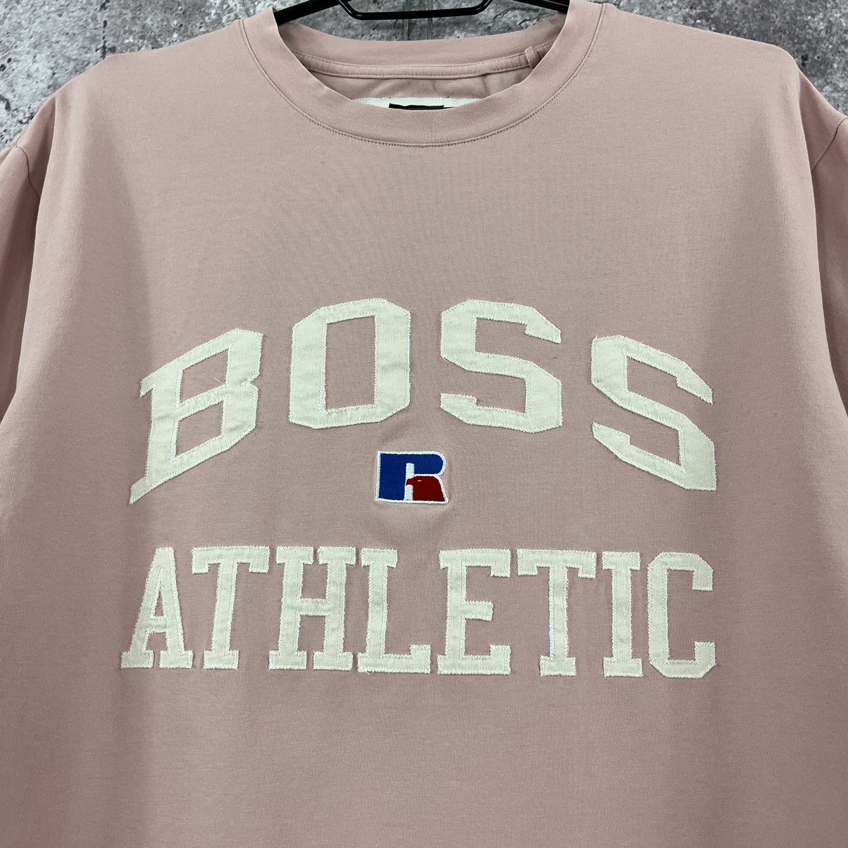 Hugo Boss Hugo Boss x Russel Athletic T-Shirt Big Logo Pink Size M Size US M / EU 48-50 / 2 - 3 Thumbnail