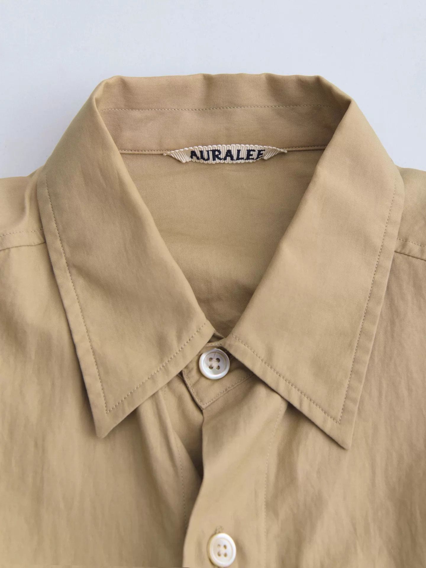 Auralee AURALEE Khaki Oversized Drop-shoulder Shirt Size 3 Size US L / EU 52-54 / 3 - 9 Thumbnail