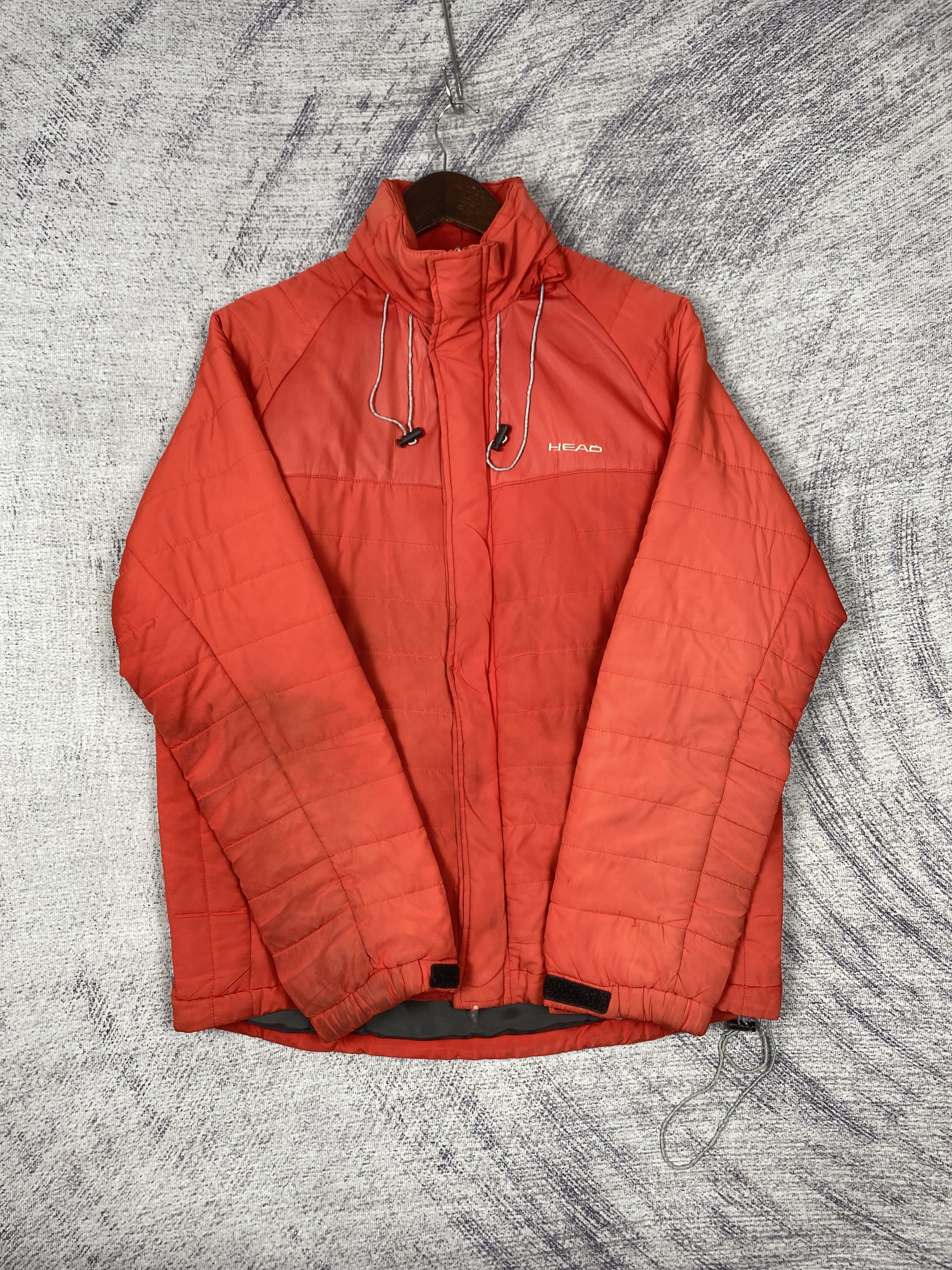 Japanese Brand Vintage Head Puffer Little Red Faded Zip Up Jacket Size US L / EU 52-54 / 3 - 6 Thumbnail