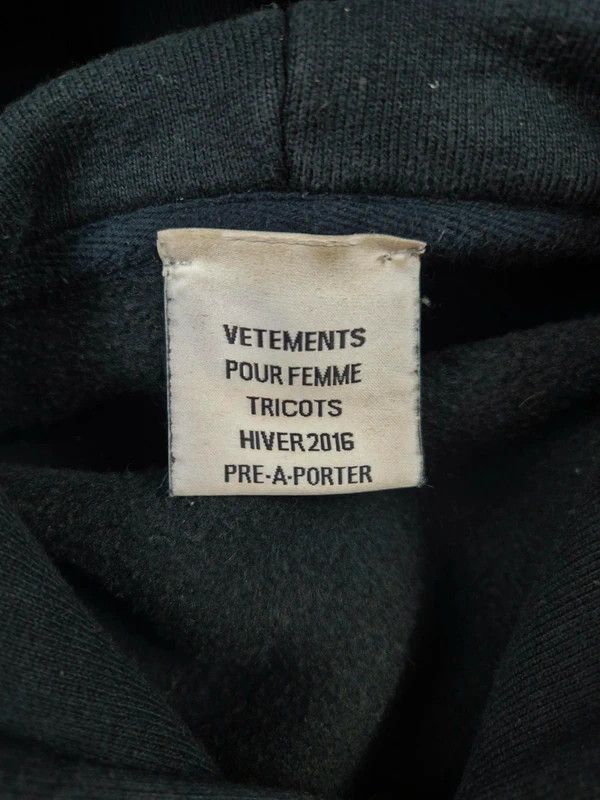 Vetements Vetements Men Black Thrasher Misplaced Hoodie Sweater Size M Size US M / EU 48-50 / 2 - 4 Thumbnail