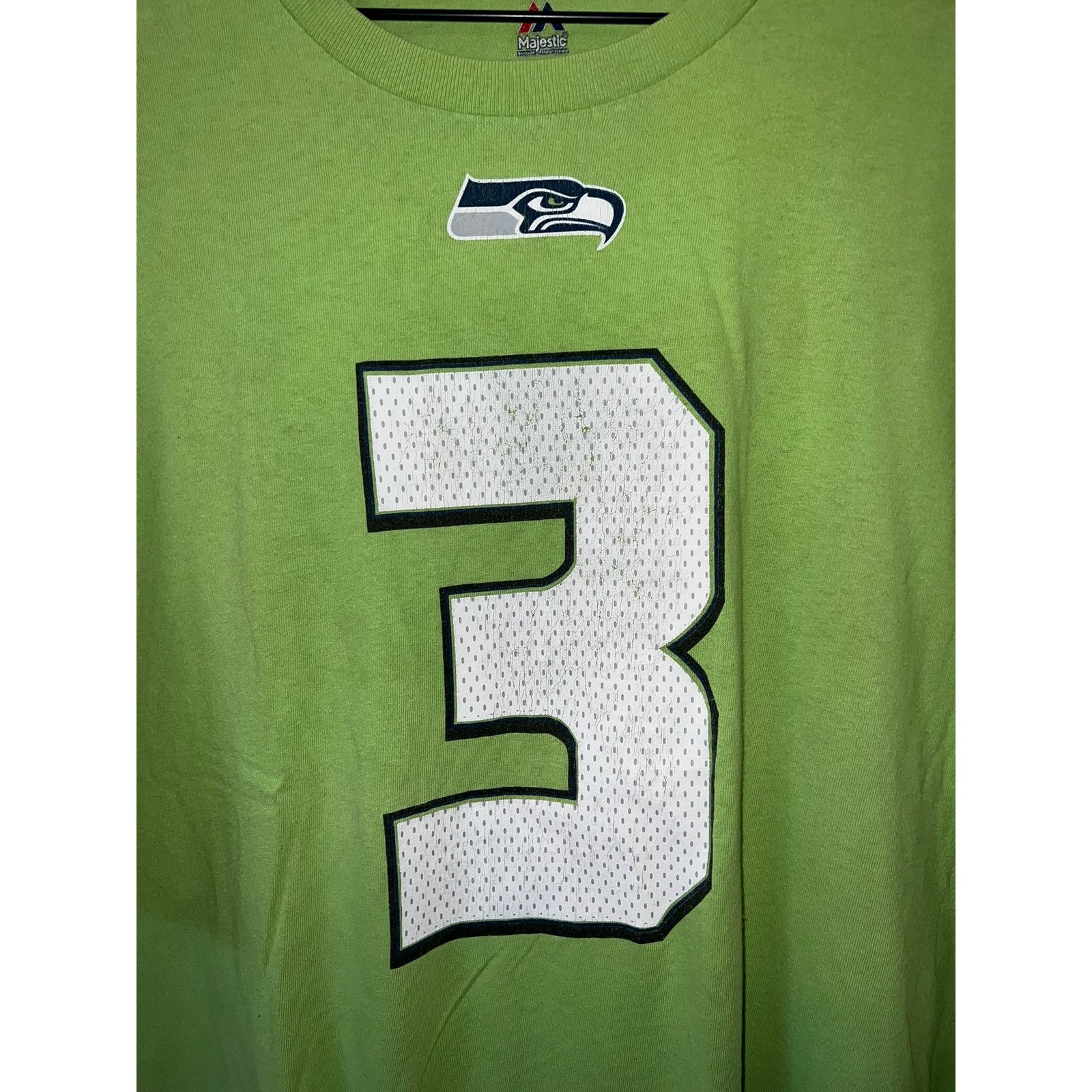 NFL Seattle Seahawks Russell Wilson Shirt #3 Player NFL Tee 2XL Size US XXL / EU 58 / 5 - 2 Thumbnail