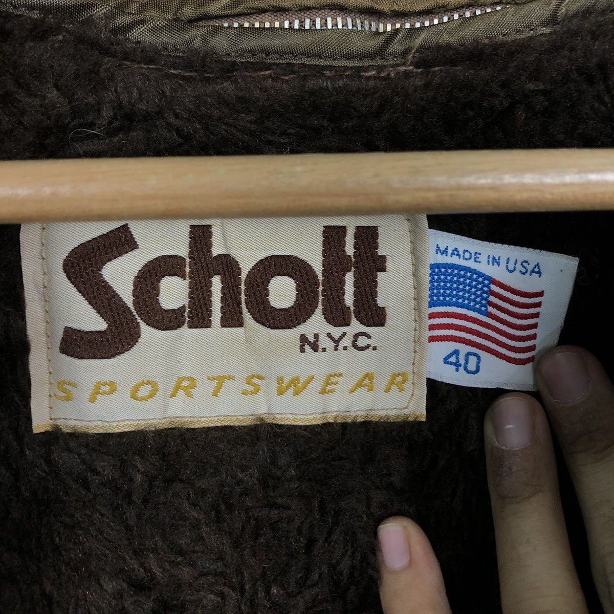 Schott 🔥VINTAGE A2 FLYERS LEATHER JACKET SCHOTT USA SPORTSWEAR Size US M / EU 48-50 / 2 - 12 Thumbnail