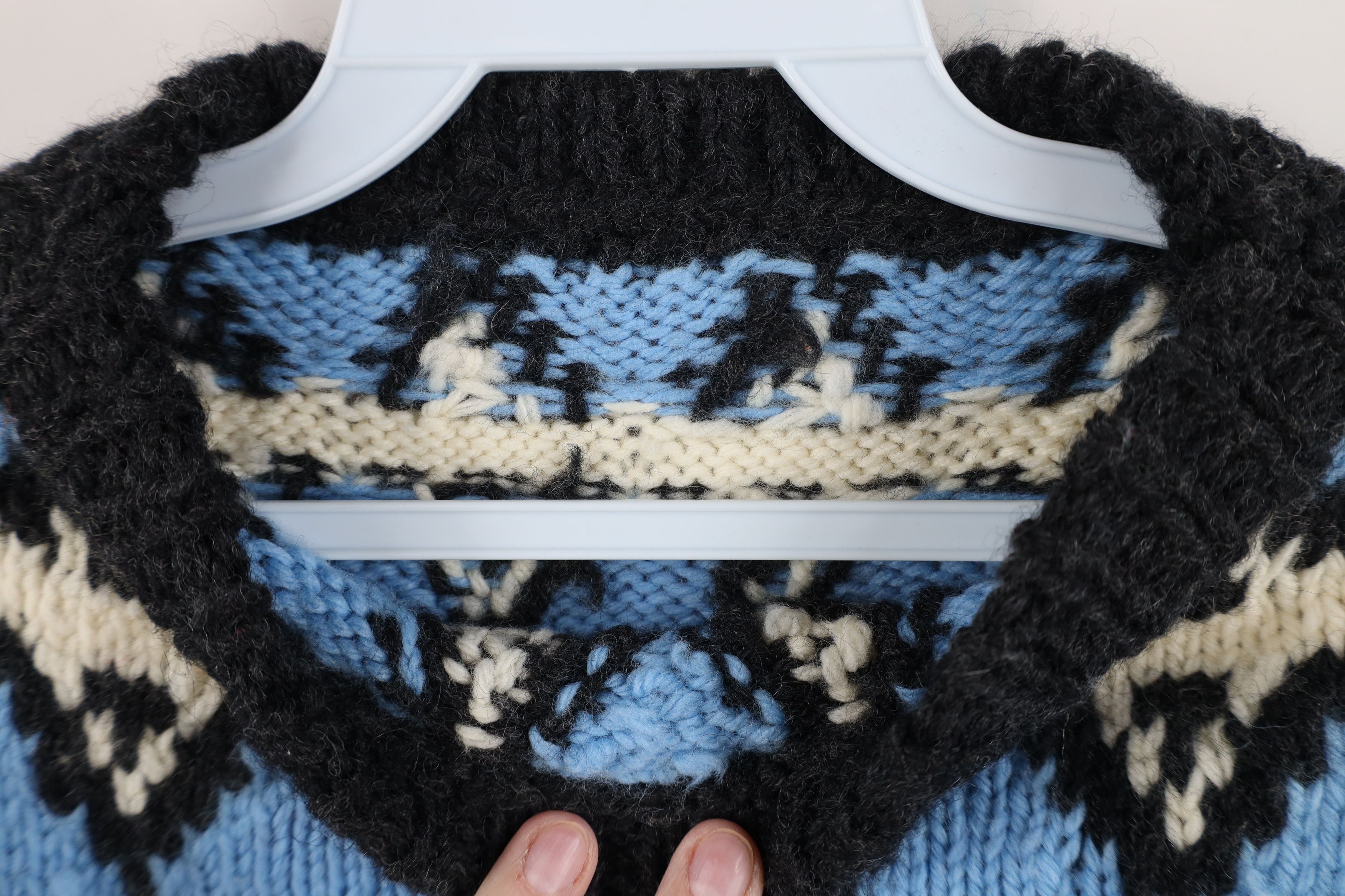 Vintage Vintage 50s 60s Rockabilly Wool Striped Diamond Knit Sweater Size XS / US 0-2 / IT 36-38 - 9 Thumbnail