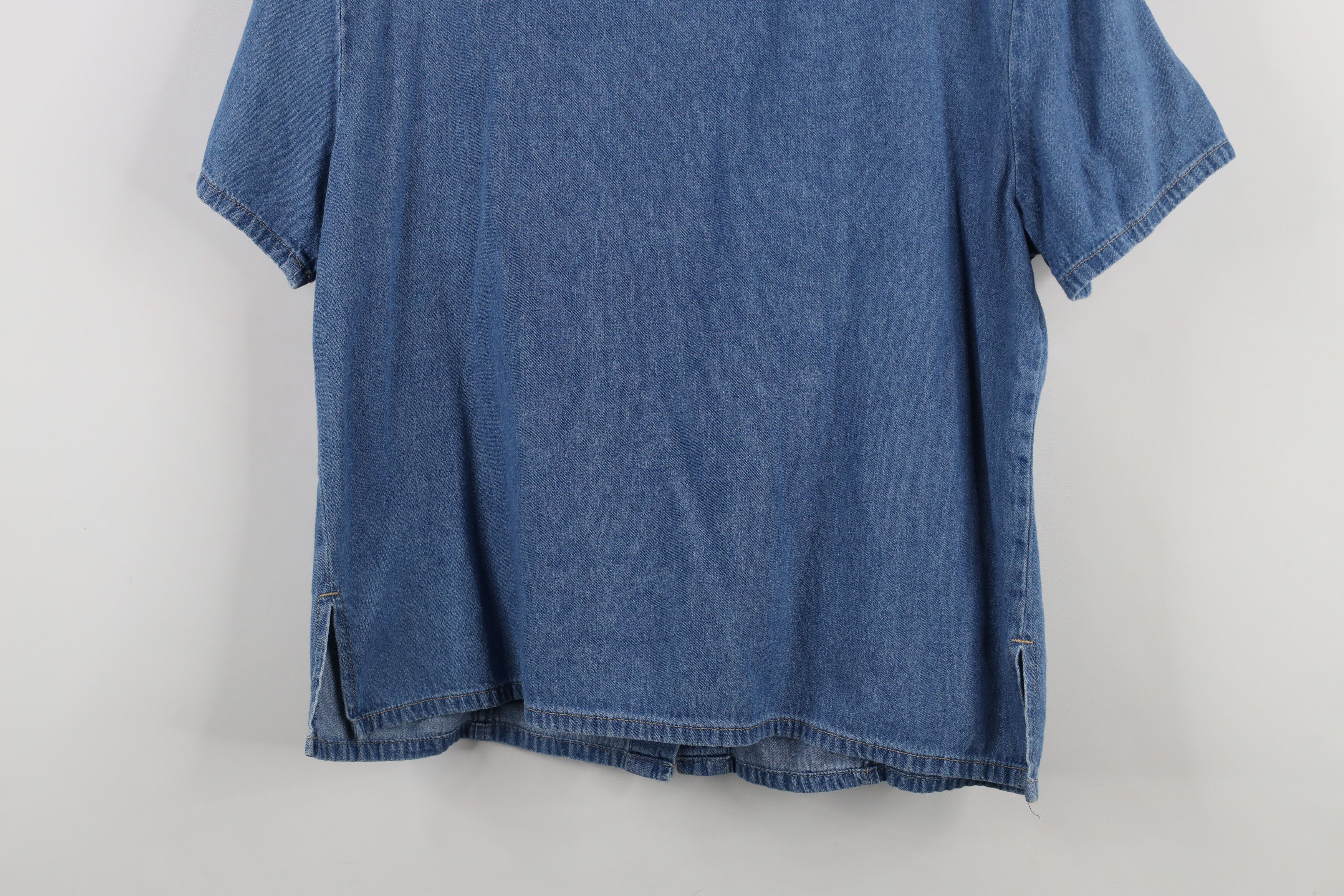 Vintage Vintage 90s Y2K Babydoll Snap Button Denim Jean Shirt Blue Size M / US 6-8 / IT 42-44 - 12 Thumbnail