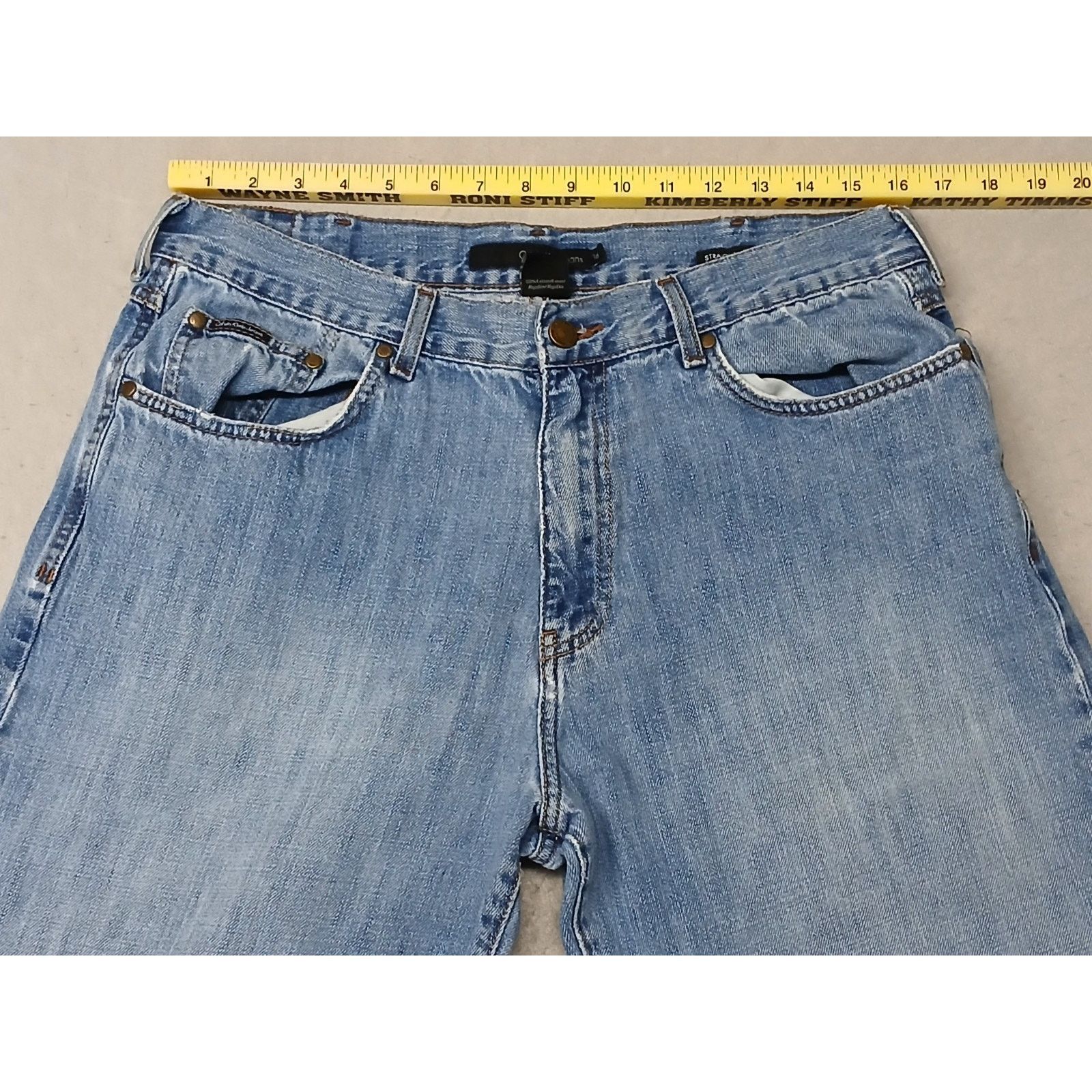 Calvin Klein Calvin Klein (36x30) Relaxed Straight Leg Blue Denim Jeans Size US 36 / EU 52 - 3 Thumbnail