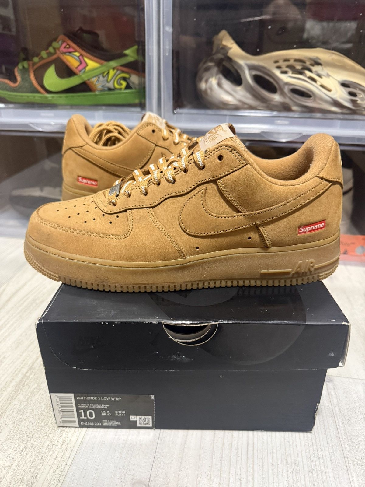 Nike × Supreme Nike x Supreme Air Force 1 Low Wheat Size US 10 / EU 43 - 1 Thumbnail