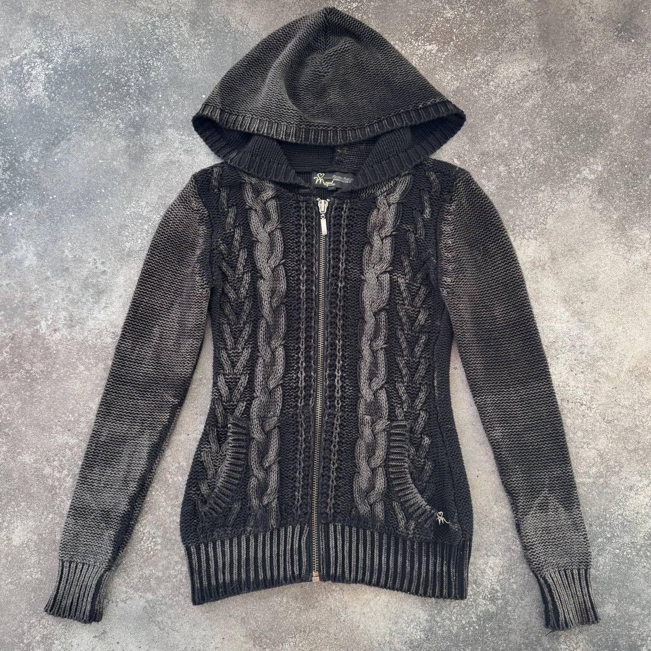 If Six Was Nine Avant Garde Unisex Faded/Washed Knit Hooded Zip Sweater Size US S / EU 44-46 / 1 - 1 Thumbnail