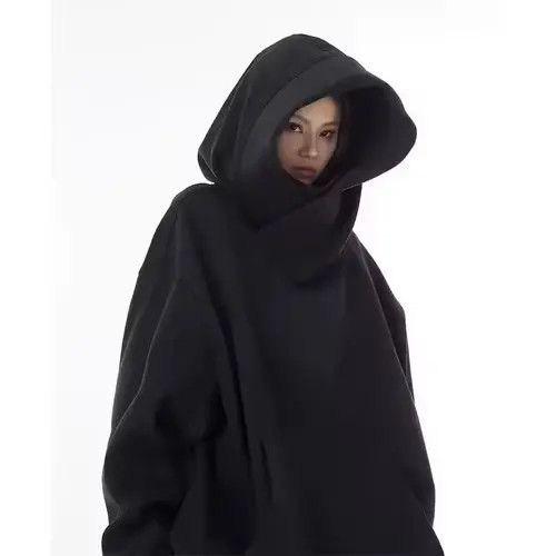 VIBE Streetwear Y2K Unisex Oversized Face Cover Hoodie Size US XXL / EU 58 / 5 - 5 Thumbnail