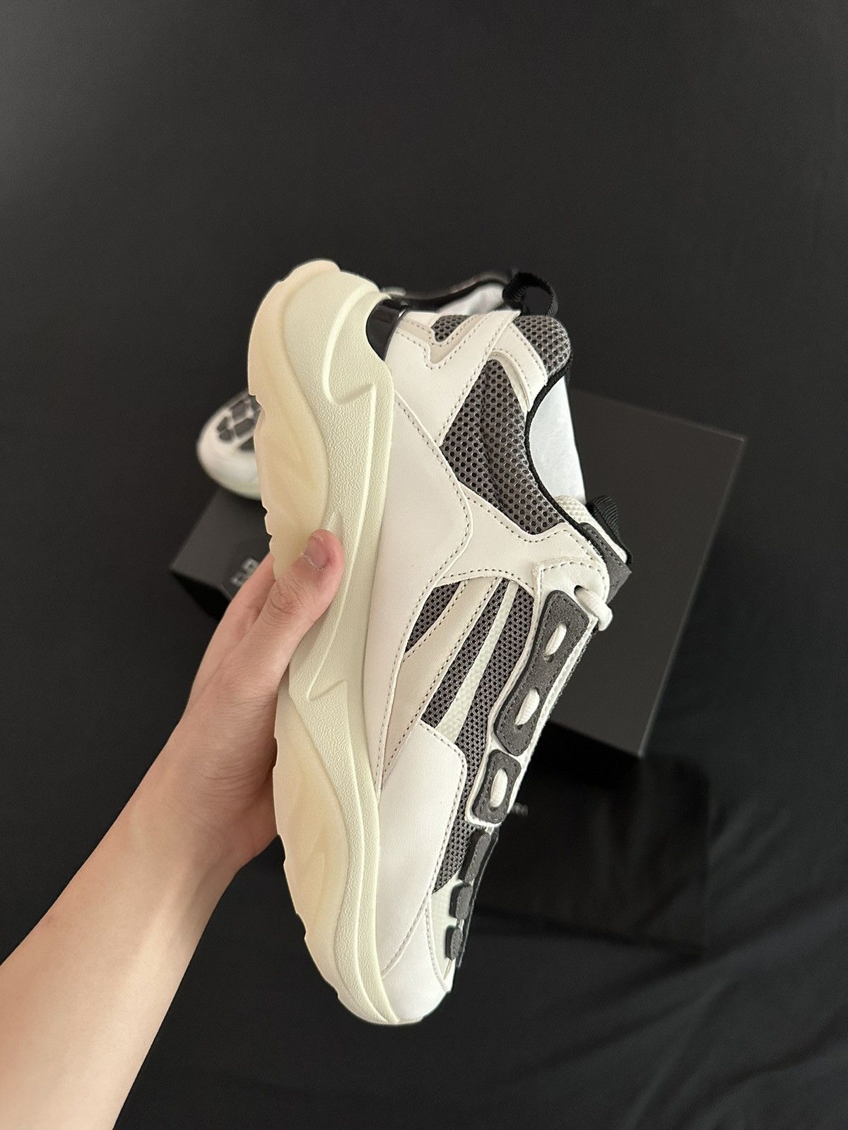 Amiri Amiri Tan Grey Bone Runner Size US 9 / EU 42 - 3 Thumbnail