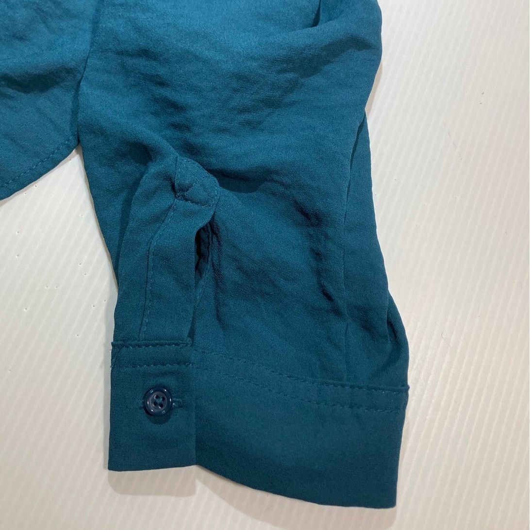 Other a.n.a. A New Approach Teal Blue Collared Tunic Blouse XL Size XL / US 12-14 / IT 48-50 - 6 Thumbnail