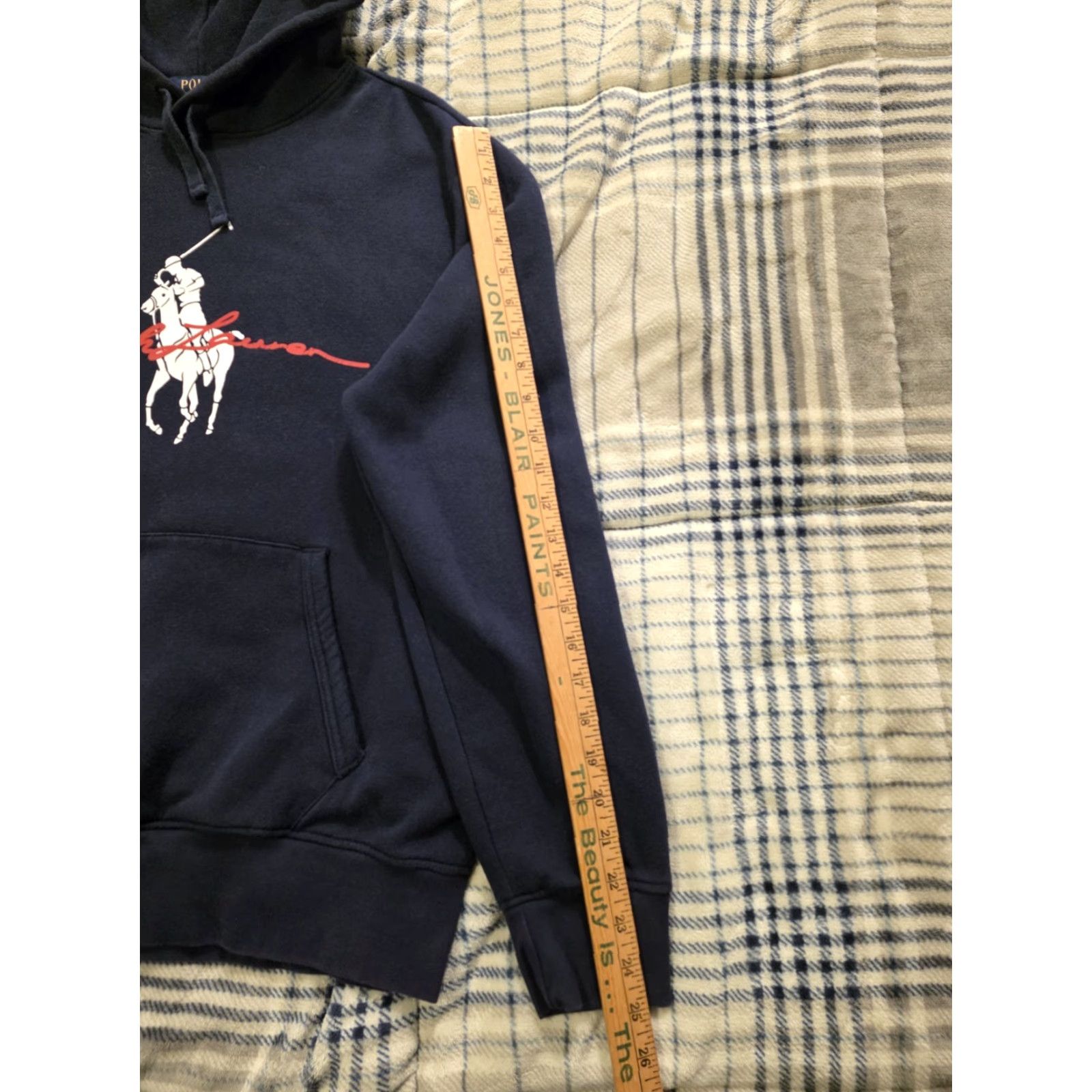 Polo Ralph Lauren VINTAGE Polo Ralph Lauren Big Pony Logo Fleece Pullover Hoodie Dark Blue Men's Medium Size US M / EU 48-50 / 2 - 8 Thumbnail