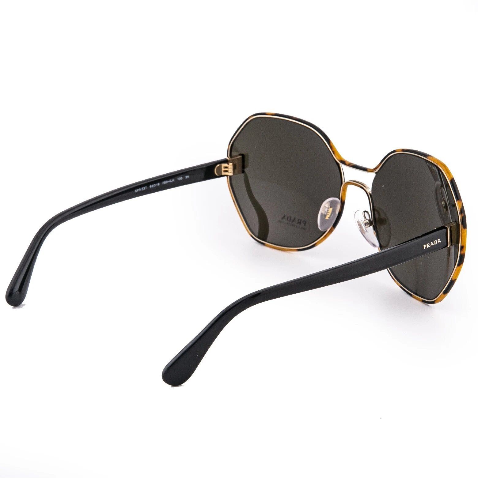 Prada PRADA 53T MOD EVOLUTION PR53TS Black Geometric Sunglasses Size ONE SIZE - 3 Thumbnail