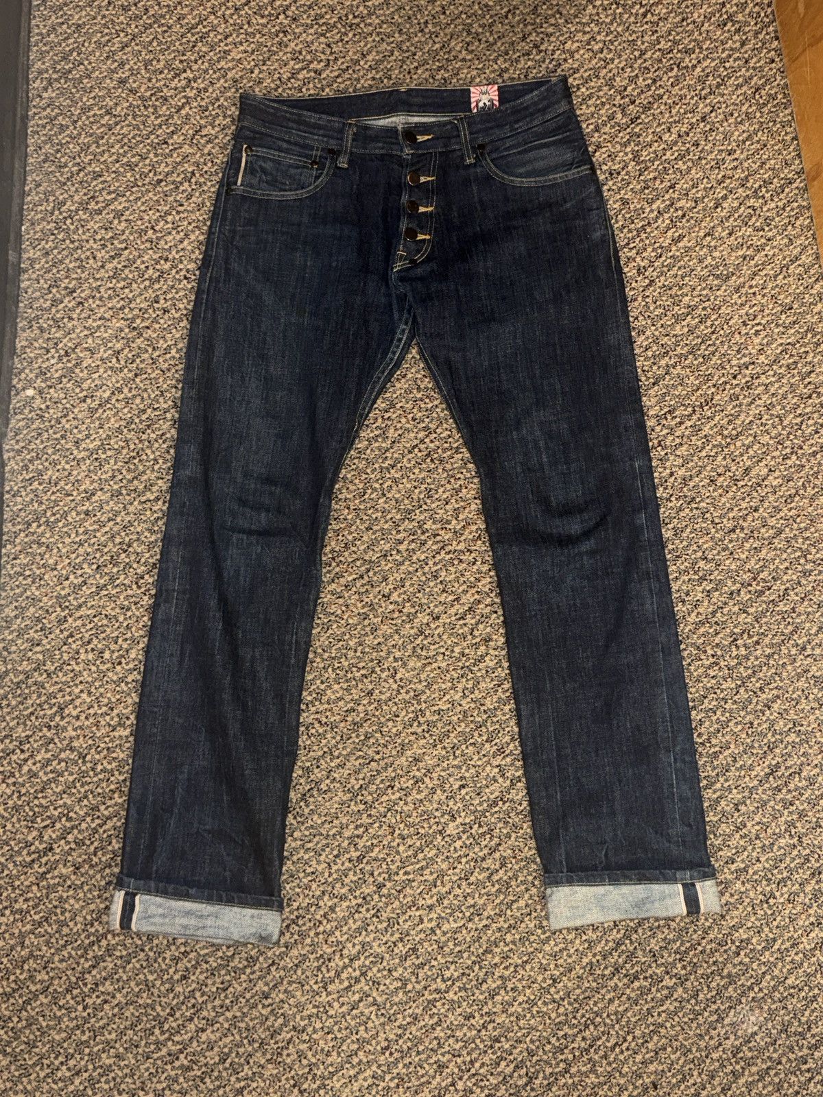 Japanese Brand HeeBee RARE Japanese Selvedge 14 oz denim 31x32 Size US 31 - 1 Thumbnail