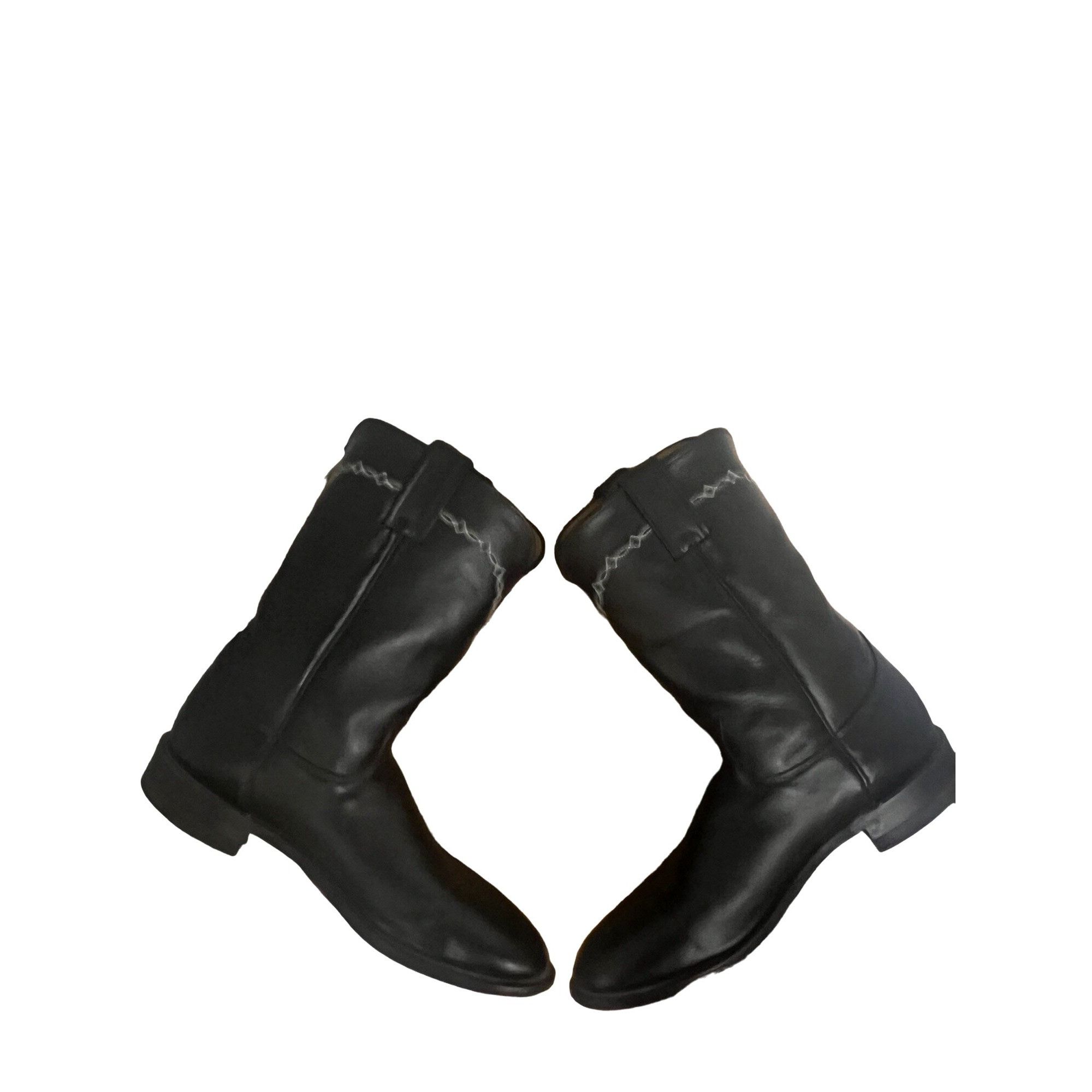 Justin Justin Brock Roper Mens Western Cowboy Boots US 9.5 Black Le Size US 9.5 / EU 42-43 - 10 Thumbnail
