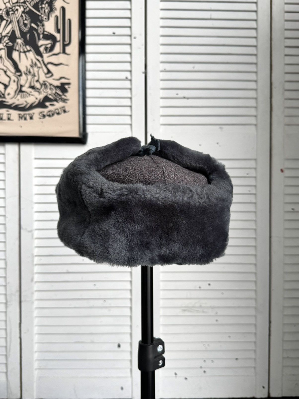 Vintage Vintage Soviet USSR Military Ushanka Fur Hat Cold War 1977 Size ONE SIZE - 6 Thumbnail