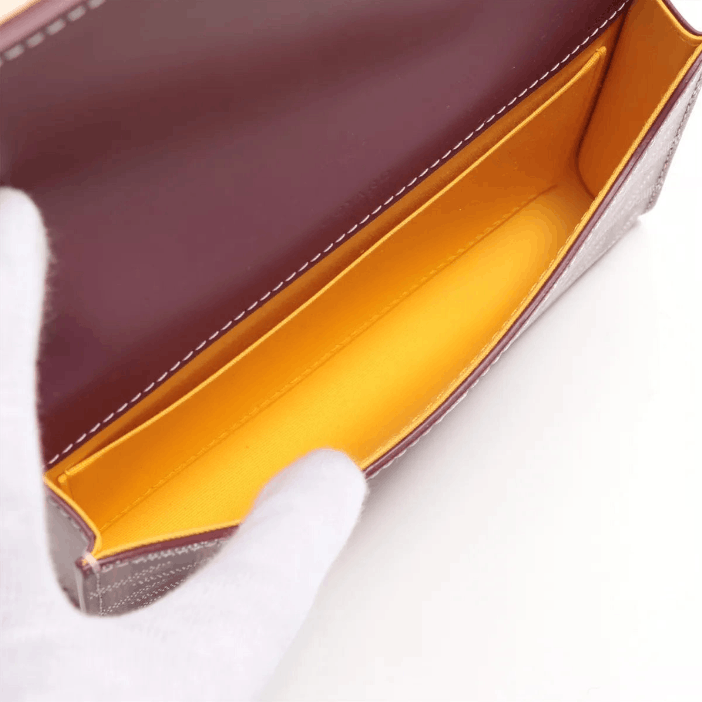 Goyard Leather Mini Monte Carlo Pouch Burgundy Size ONE SIZE - 4 Thumbnail
