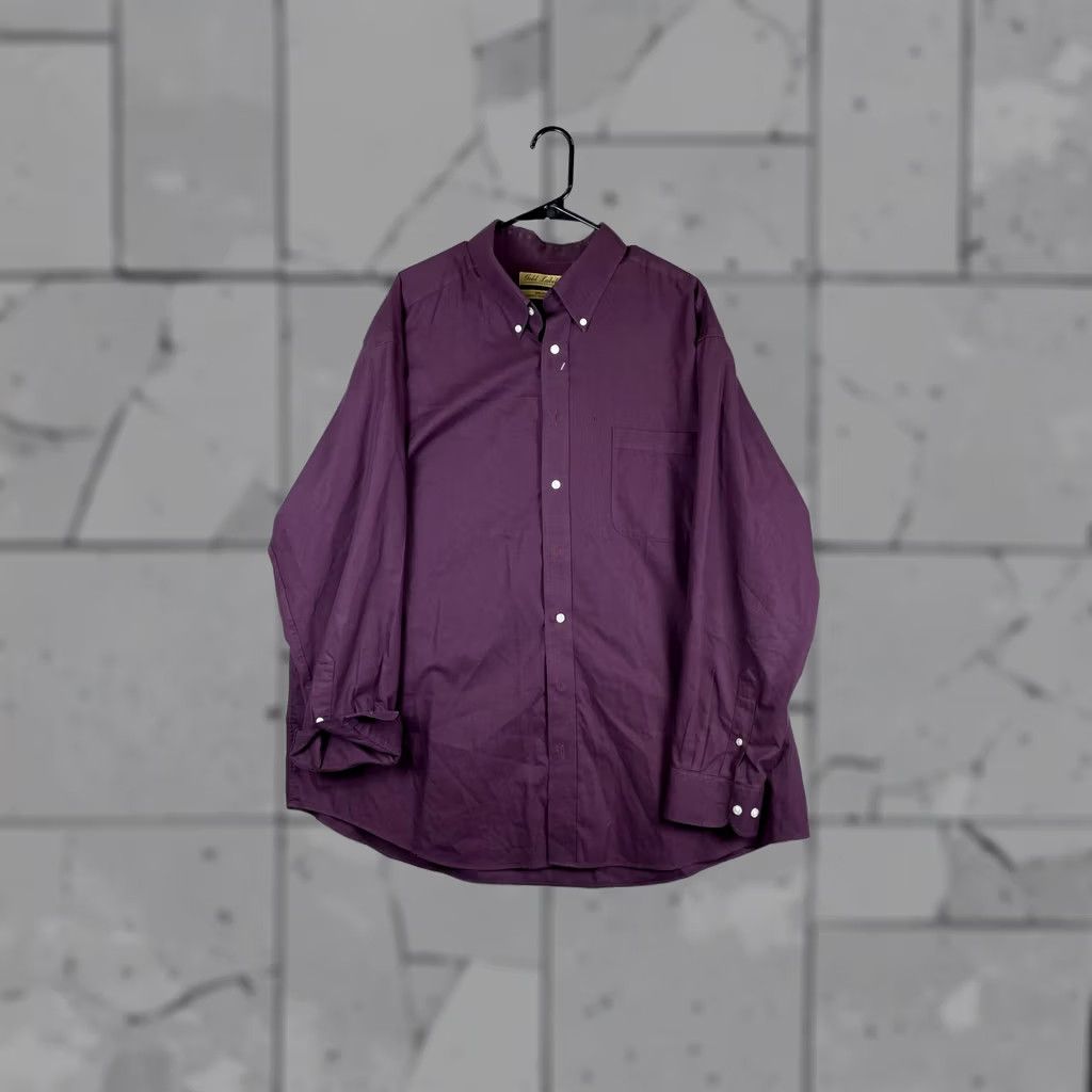 Roundtree & Yorke Roundtree & Yorke Gold Label Shirt Mens 2XL Purple Check Non Iron Classic Fit Dress Shirt Size US XXL / EU 58 / 5 - 1 Thumbnail