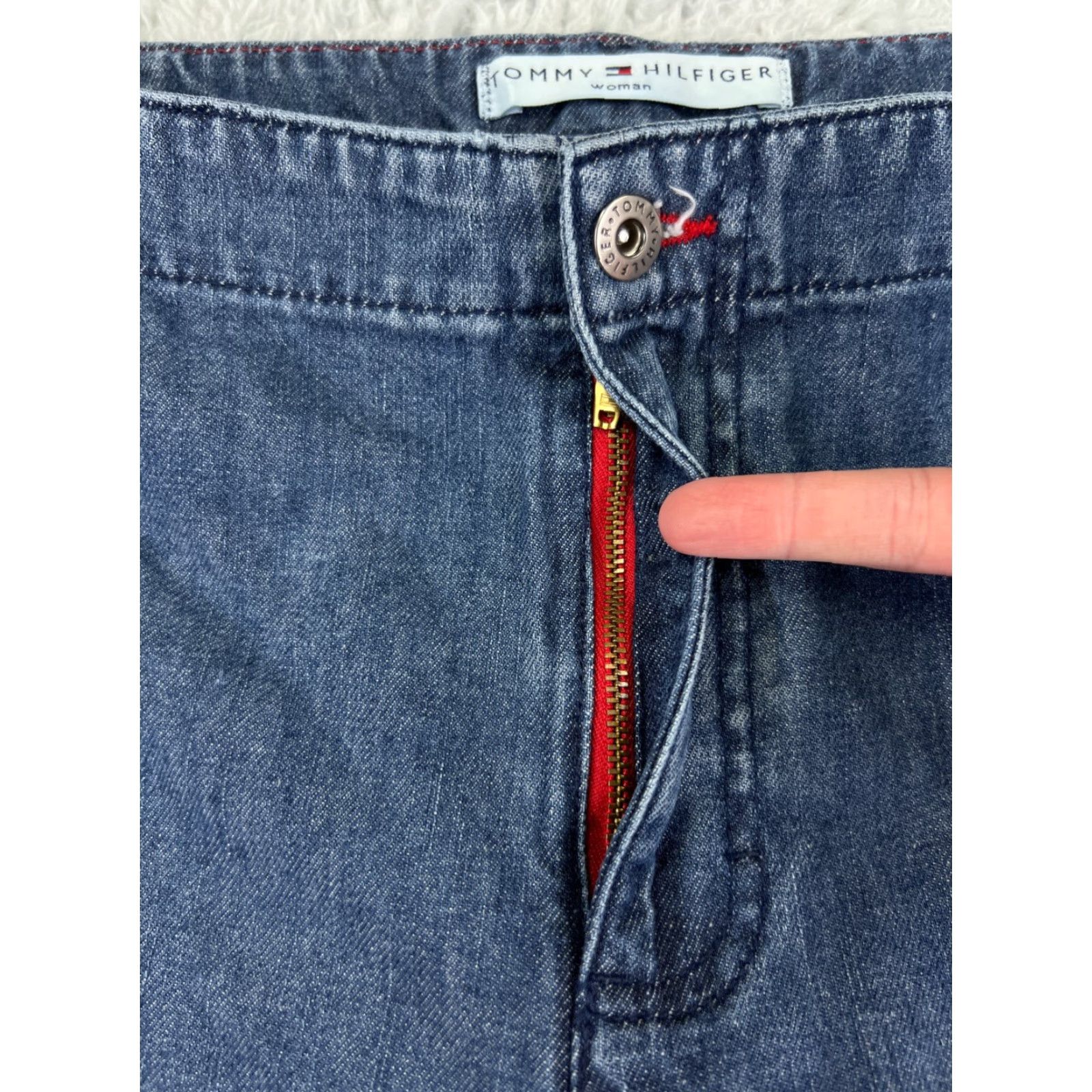 Tommy Hilfiger Tommy Hilfiger Jeans Womens 18 Blue Denim Bootcut Mid Rise 36x30 Cotton Size 40" / US 18 - 5 Thumbnail