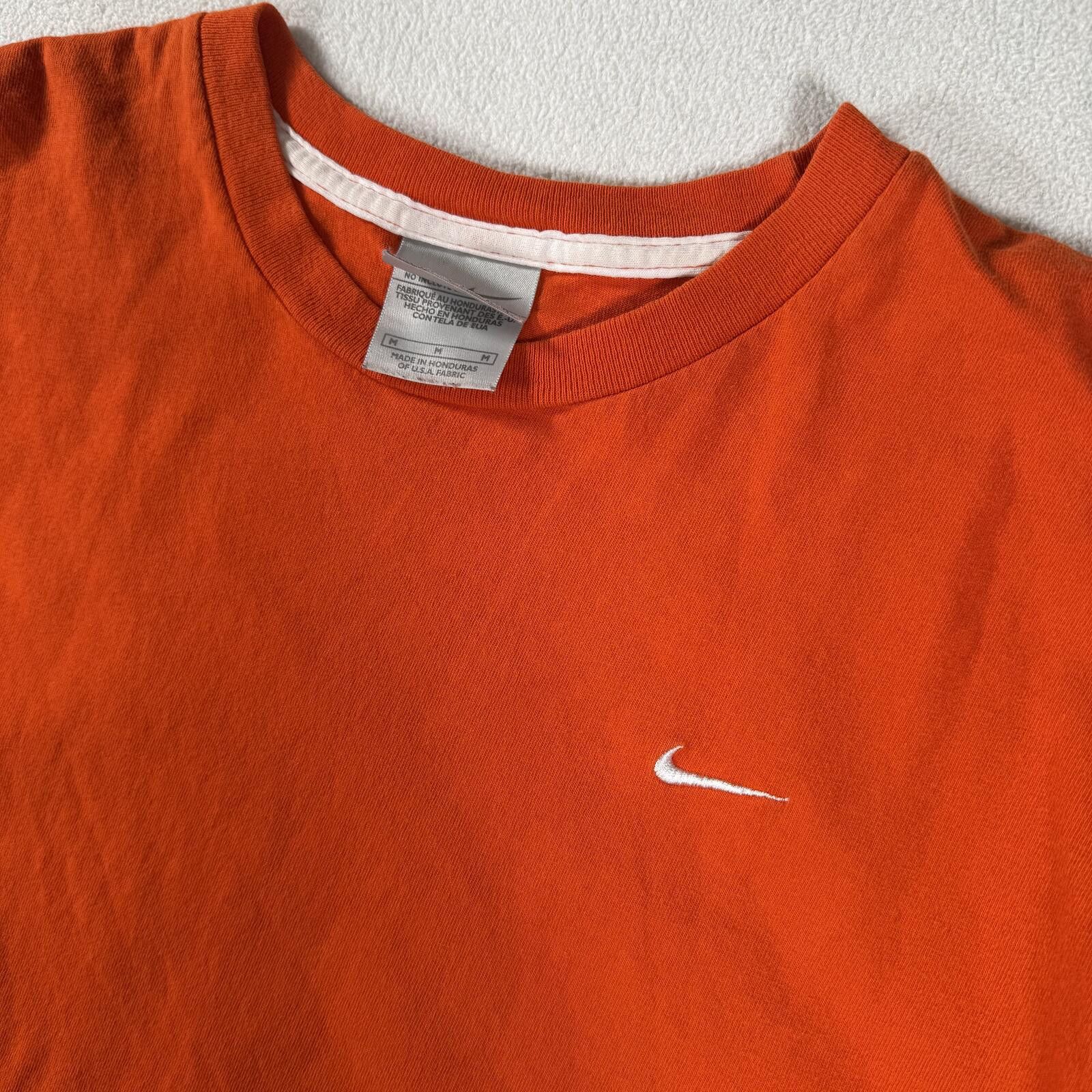 Nike Vintage Y2K Nike Orange Swoosh Check Tee Size US M / EU 48-50 / 2 - 5 Thumbnail