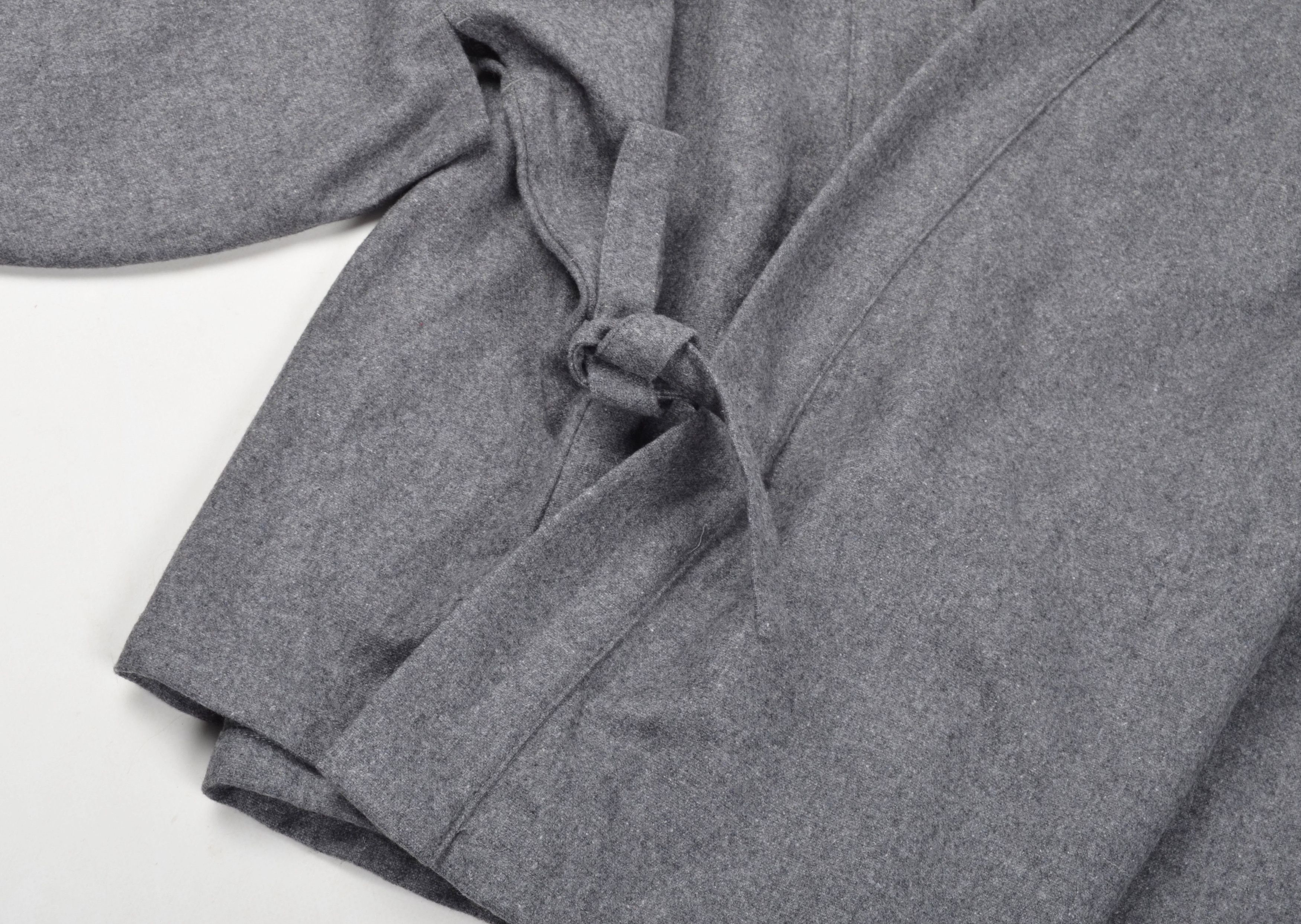 Other Girls of Dust Wool Blend Gray Wrap Cropped Kimono Size XS / US 0-2 / IT 36-38 - 6 Thumbnail