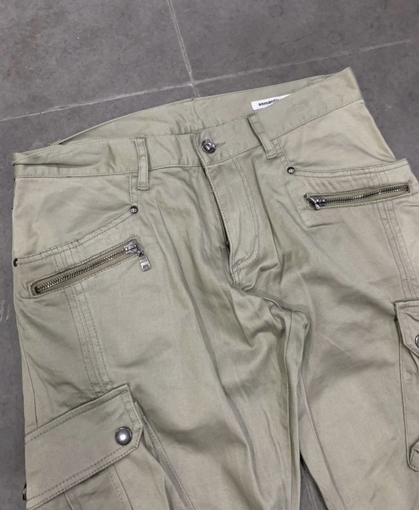 semanticdesign Vintage Y2K Semantic Design Bondage Cargo Flare Pants lgb Size US 30 / EU 46 - 2 Thumbnail