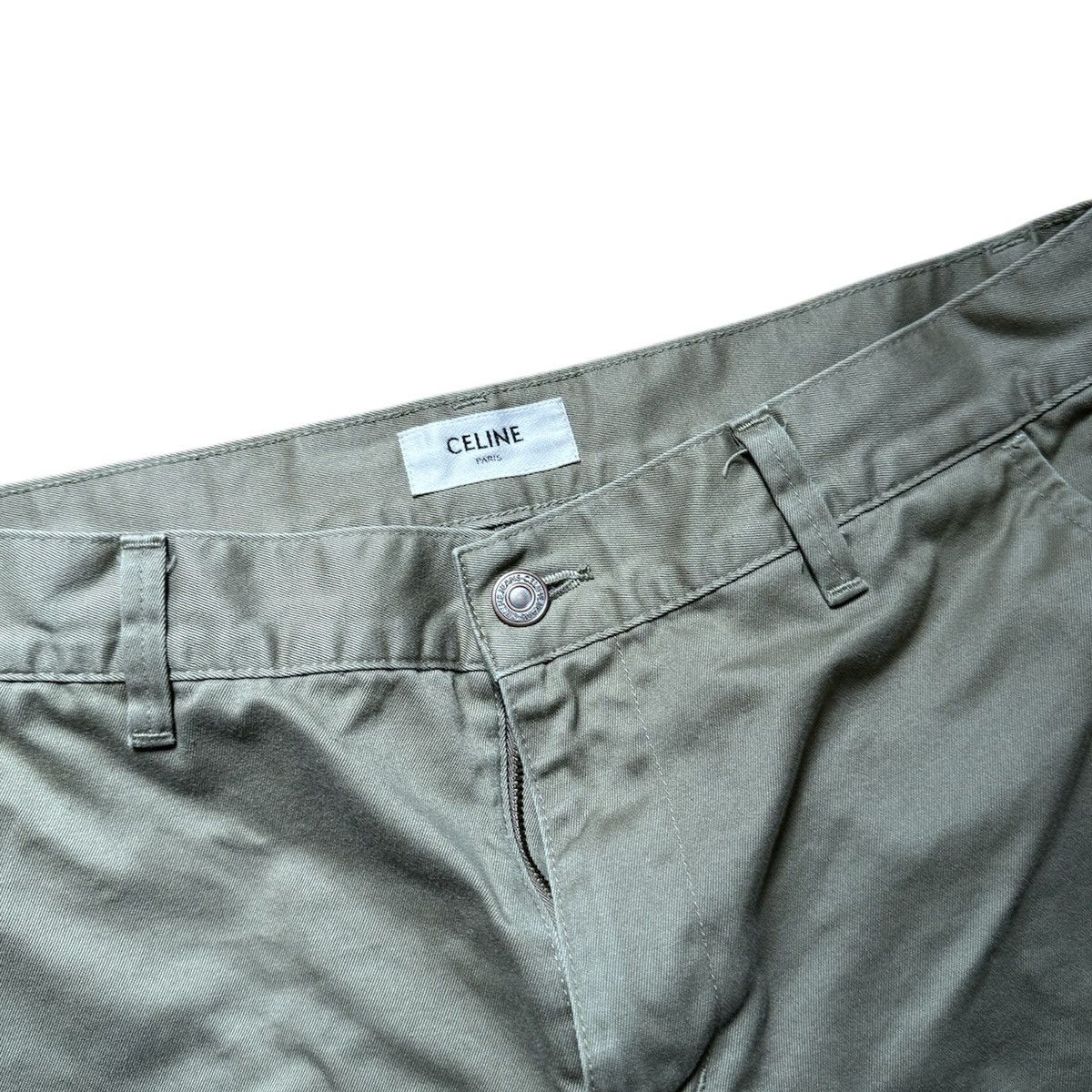 image of Celine Khaki Pants Steal in Beige, Men's (Size 31)