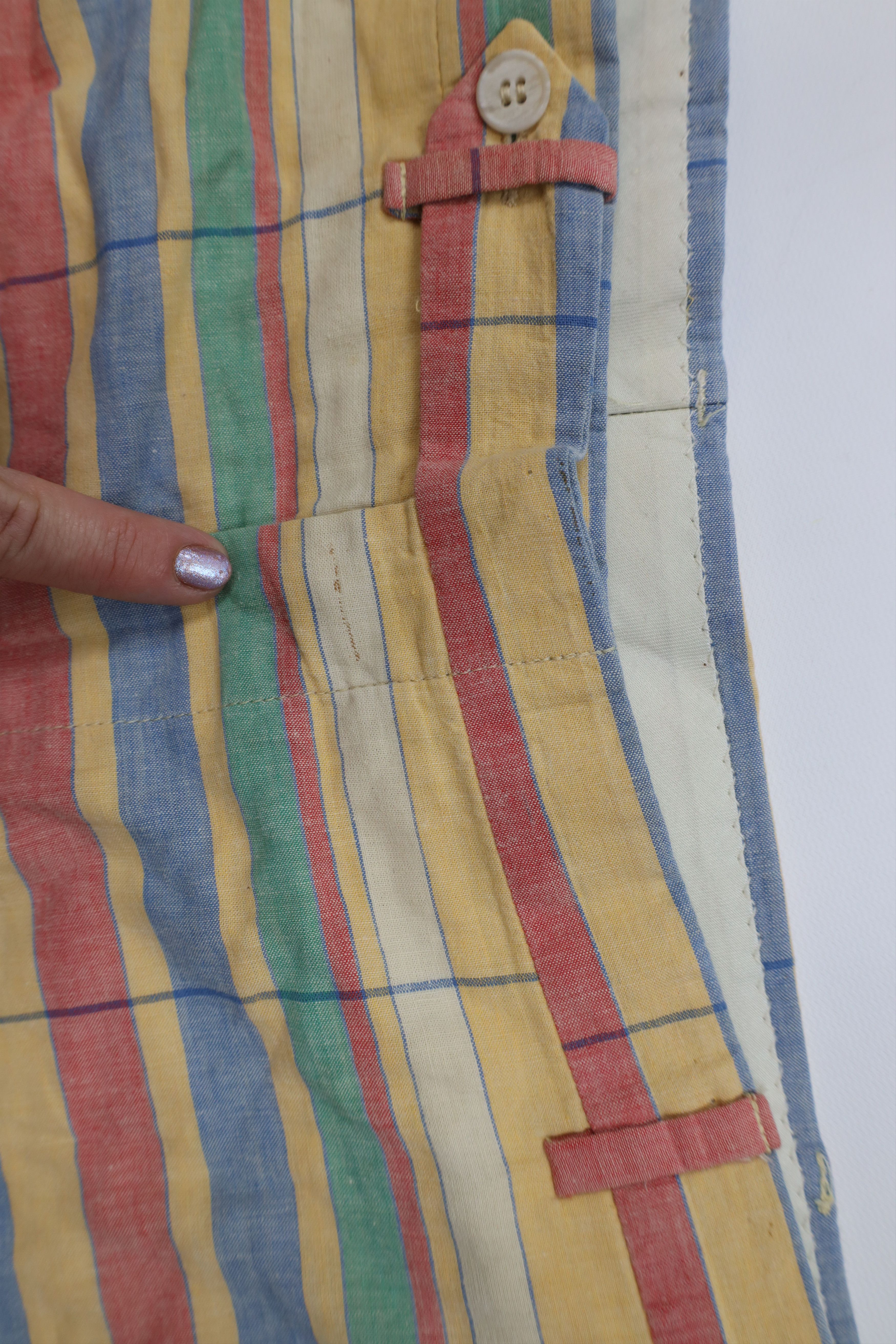 Vintage Vintage 70s Streetwear Rainbow Striped Above Knee Shorts USA Size US 40 / EU 56 - 6 Thumbnail