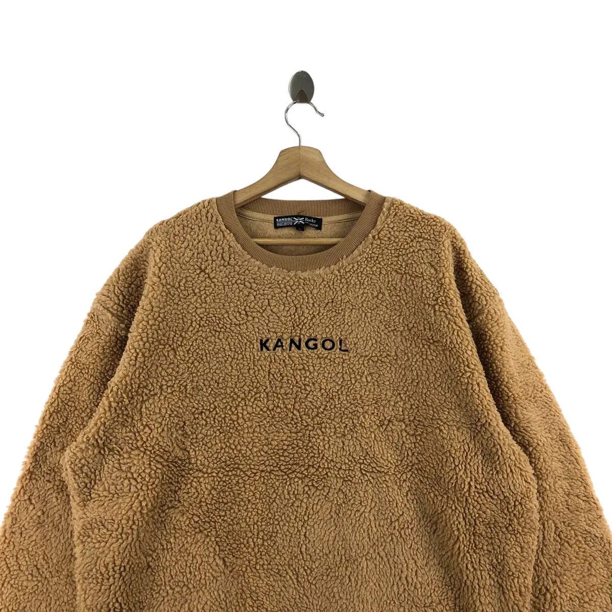 Kangol Vtg KANGOL x ROCKY MONROE Center Logo Brown Fleece Size XXL / US 16-18 / IT 52-54 - 2 Thumbnail