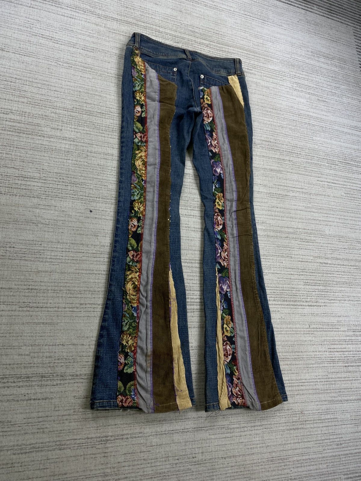 Japanese Brand Vintage Flared Joky Gal Custom Patchwork Denim Jeans Size US 28 / EU 44 - 6 Thumbnail