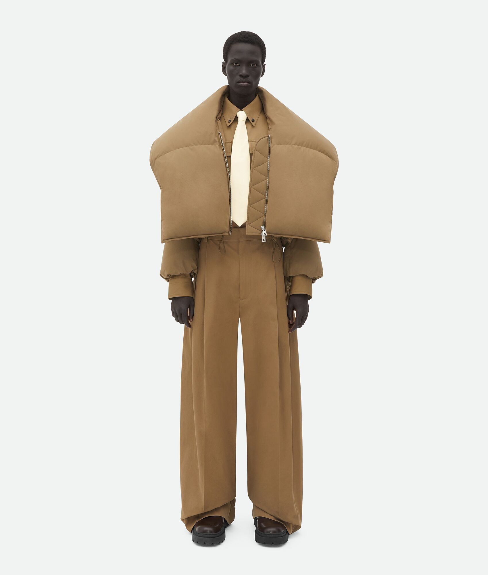 Bottega Veneta o1w1db10825 Frosted Poplin Puffer Jacket in Liana Size US L / EU 52-54 / 3 - 1 Thumbnail
